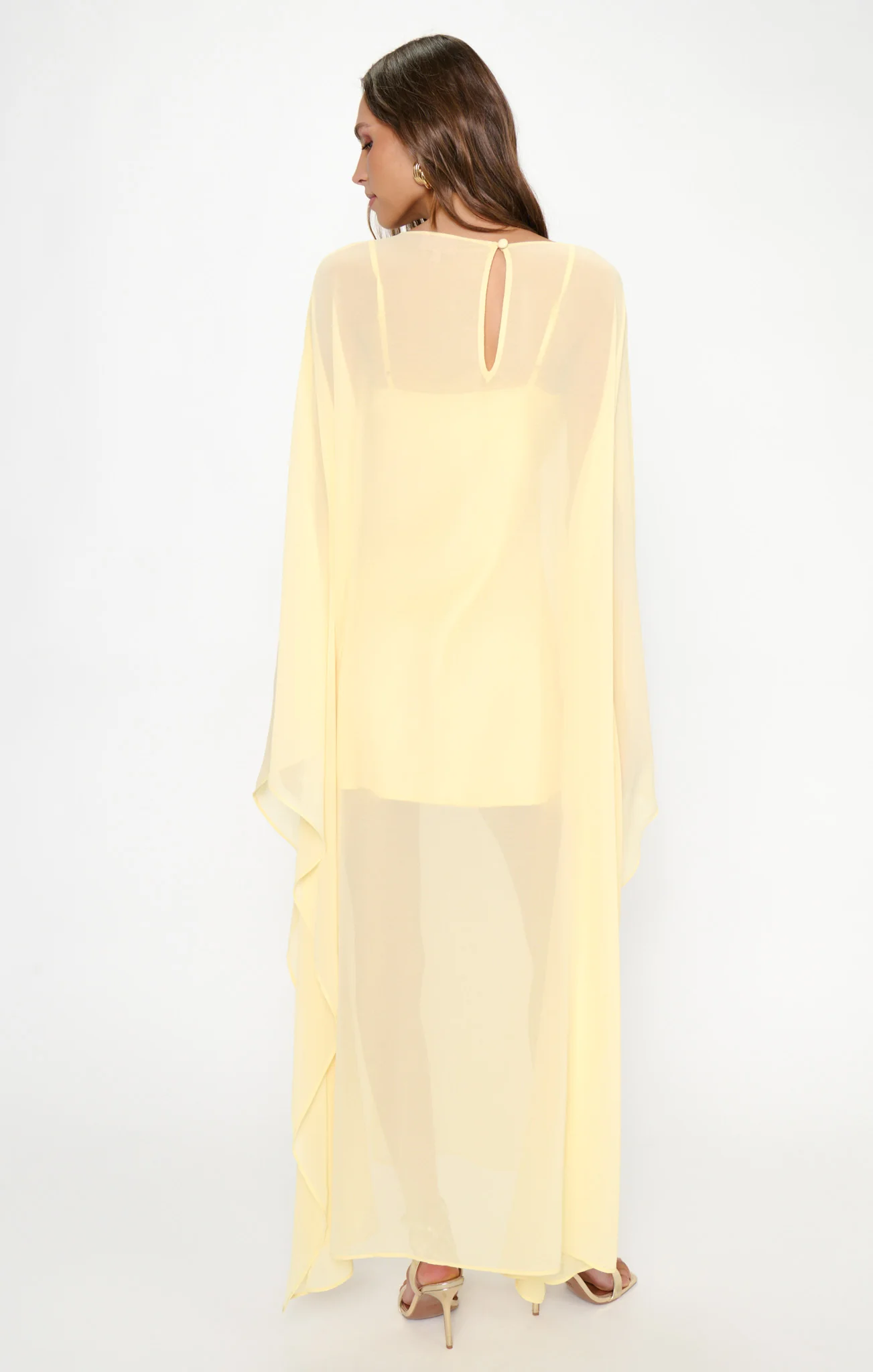 Olsen Maxi Dress ~ Pale Yellow Chiffon - Image 6