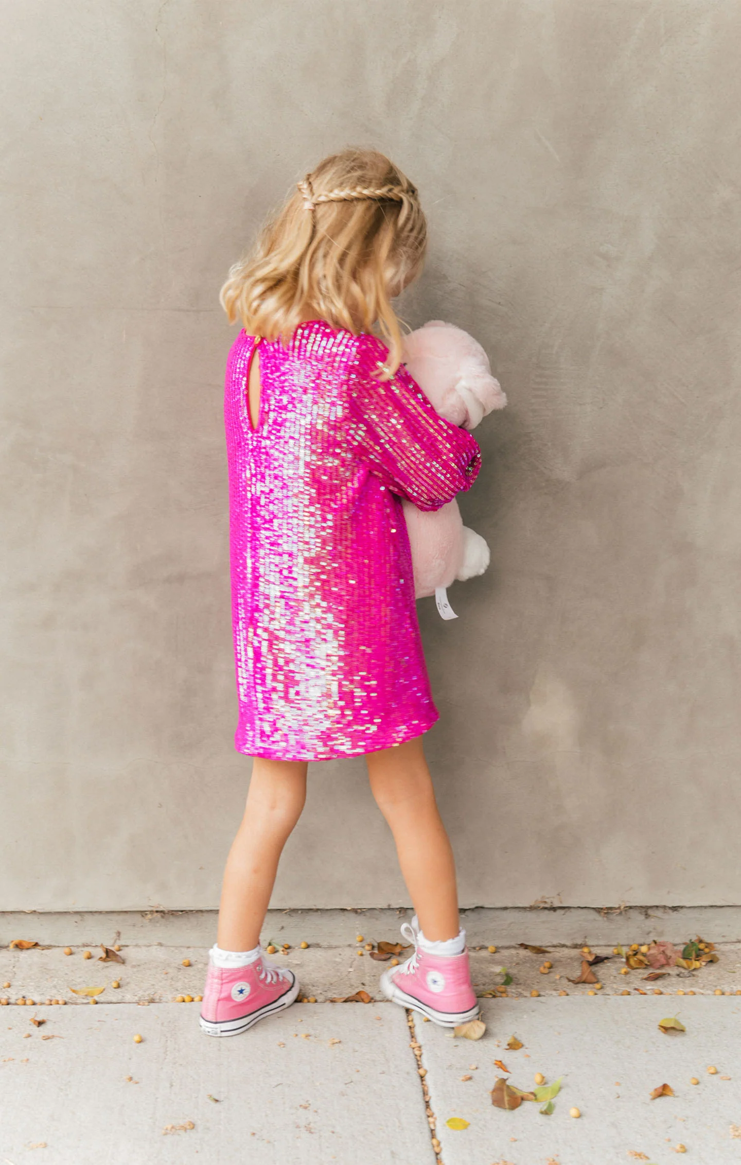 Once Upon A Time Dress ~ Pink Disco Sequins - Image 3