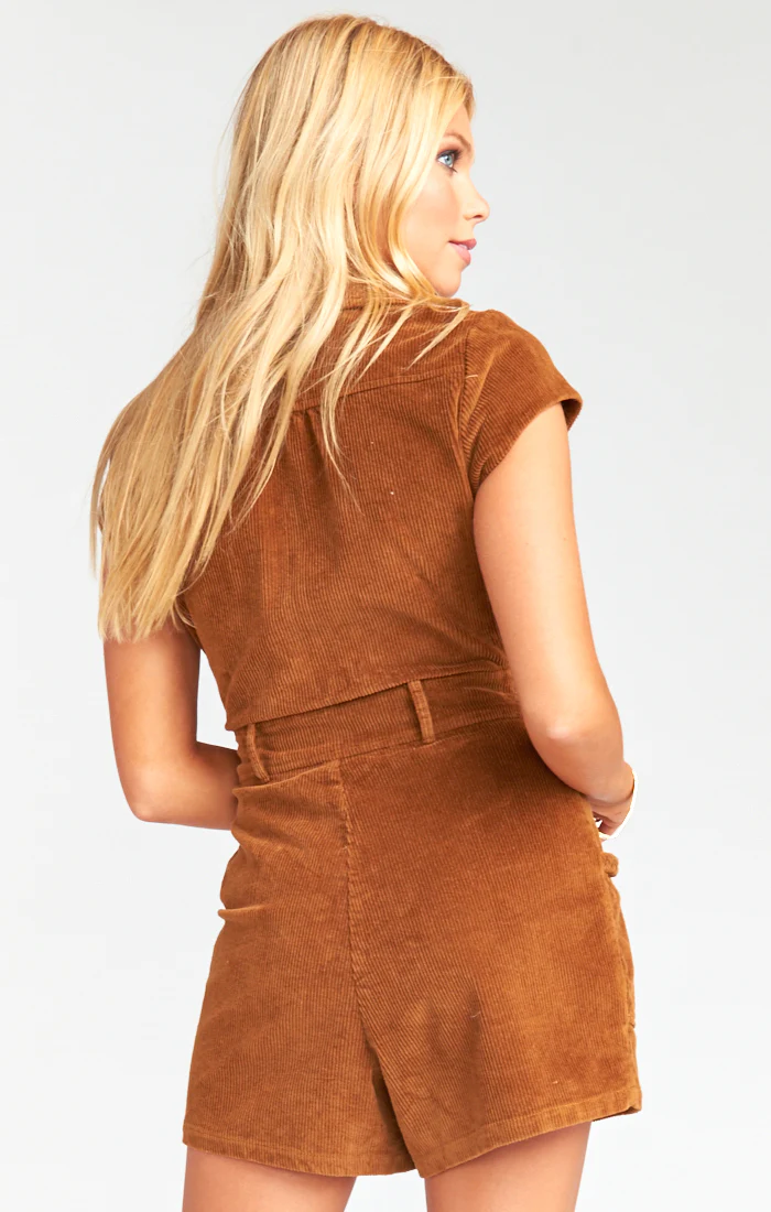 Outlaw Romper ~ Saddle Brown Corduroy - Image 12