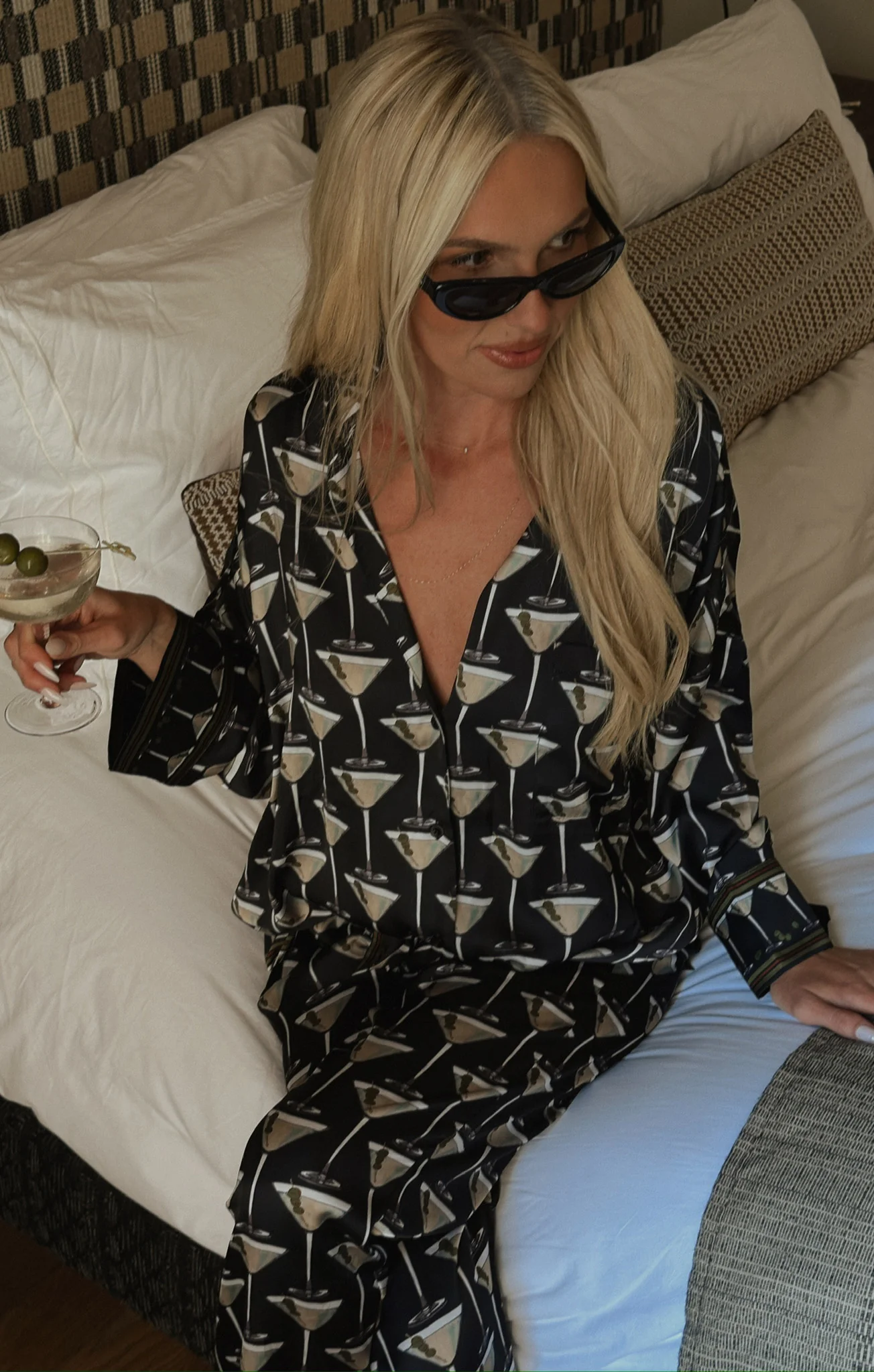 Overslept PJ Set ~ Dirty Martini Silky - Image 3
