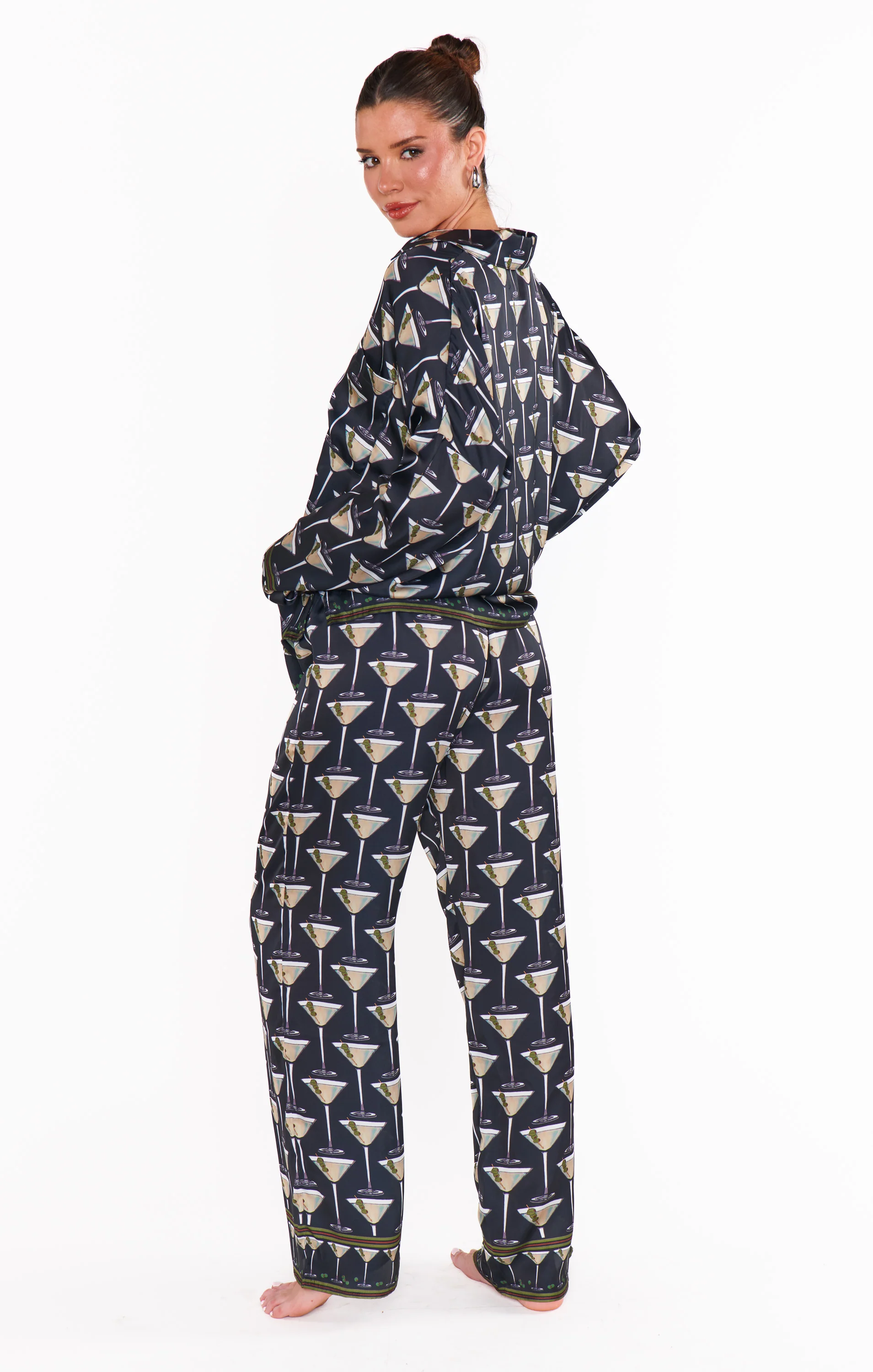 Overslept PJ Set ~ Dirty Martini Silky - Image 5