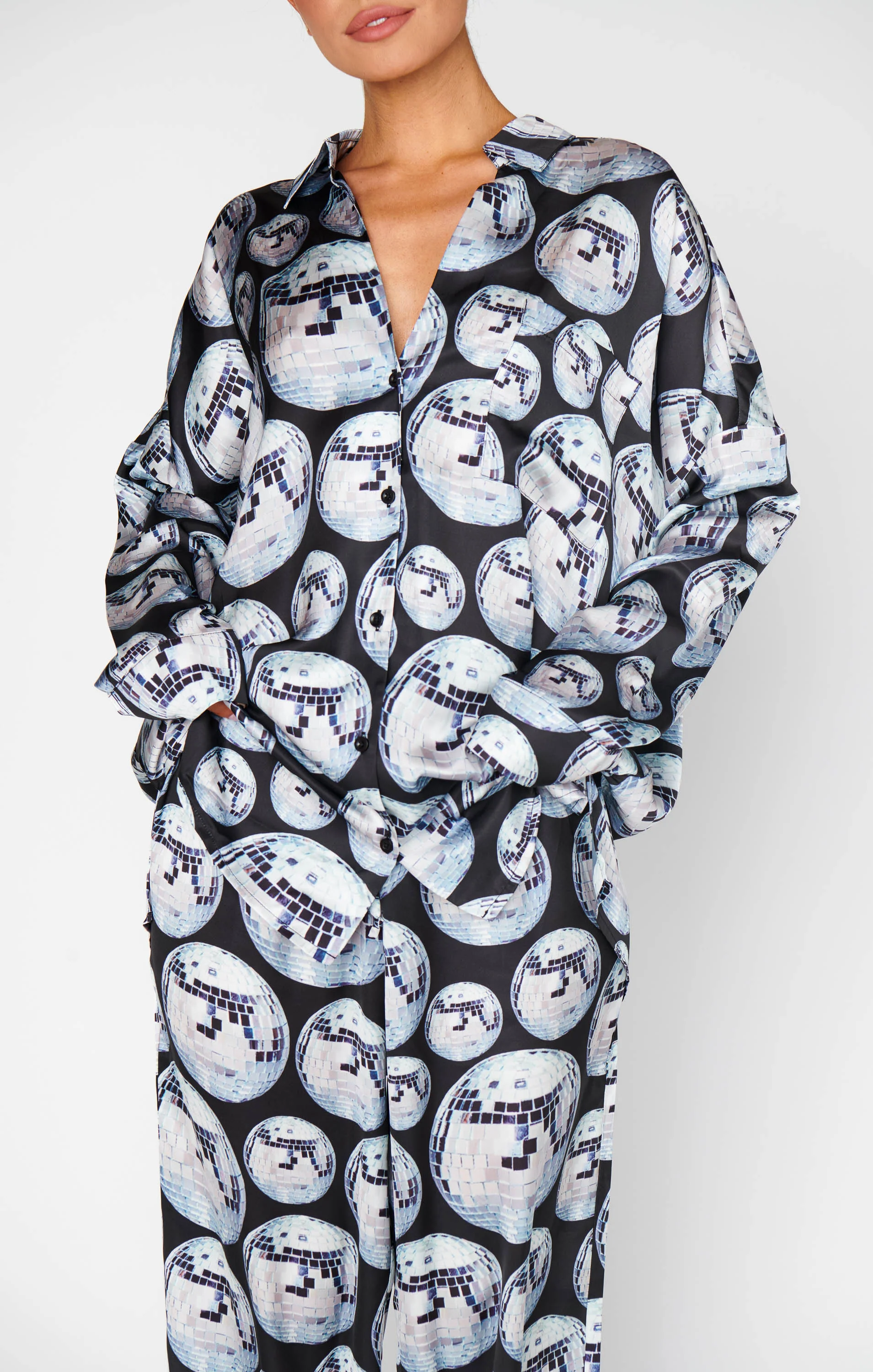 Overslept PJ Set ~ Disco Ball Silky - Image 2