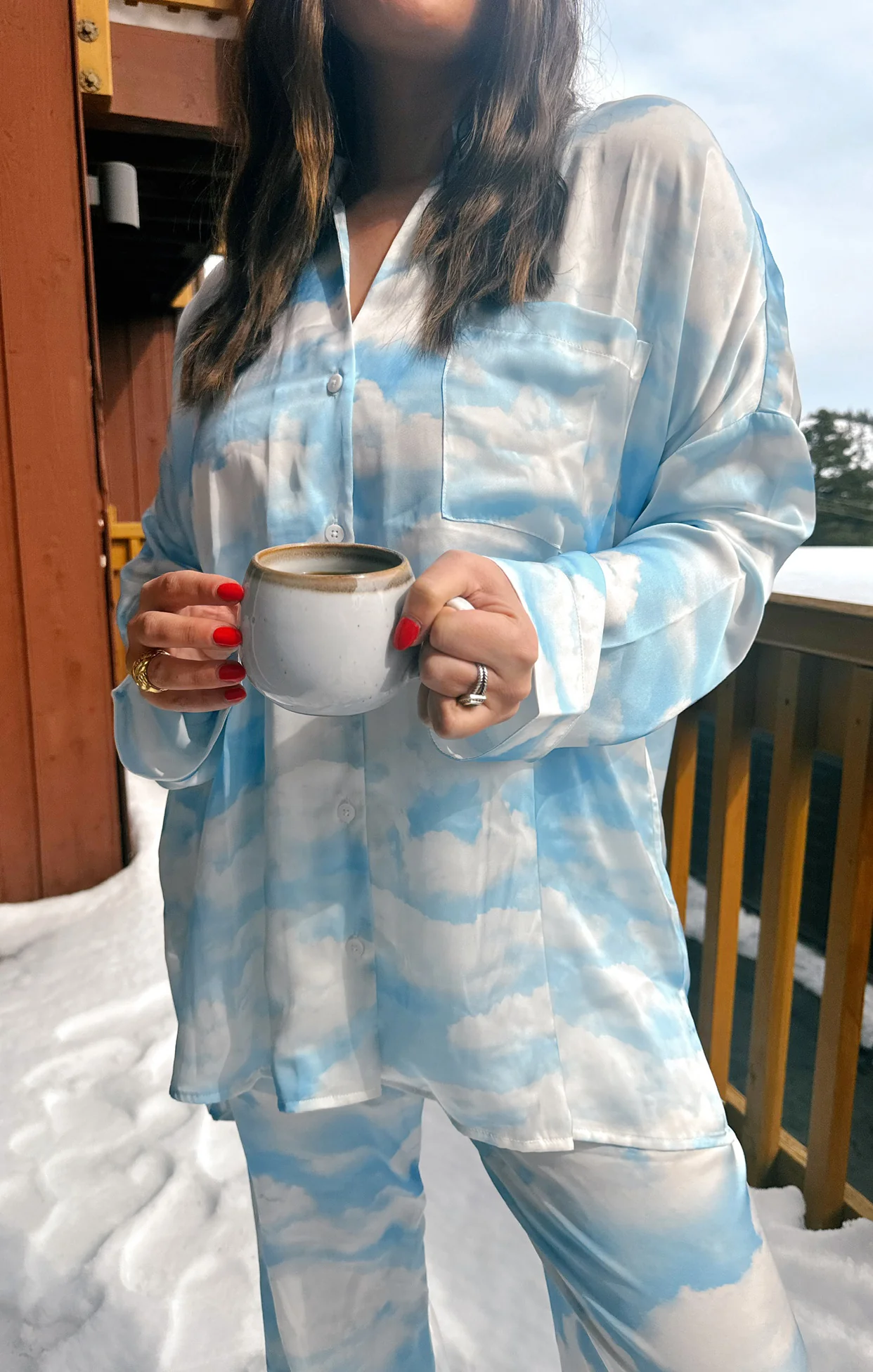 Overslept PJ Set ~ Dream Cloud Silky - Image 3