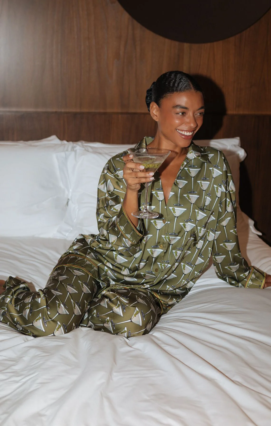 Overslept PJ Set ~ Extra Dirty Martini Silky - Image 4