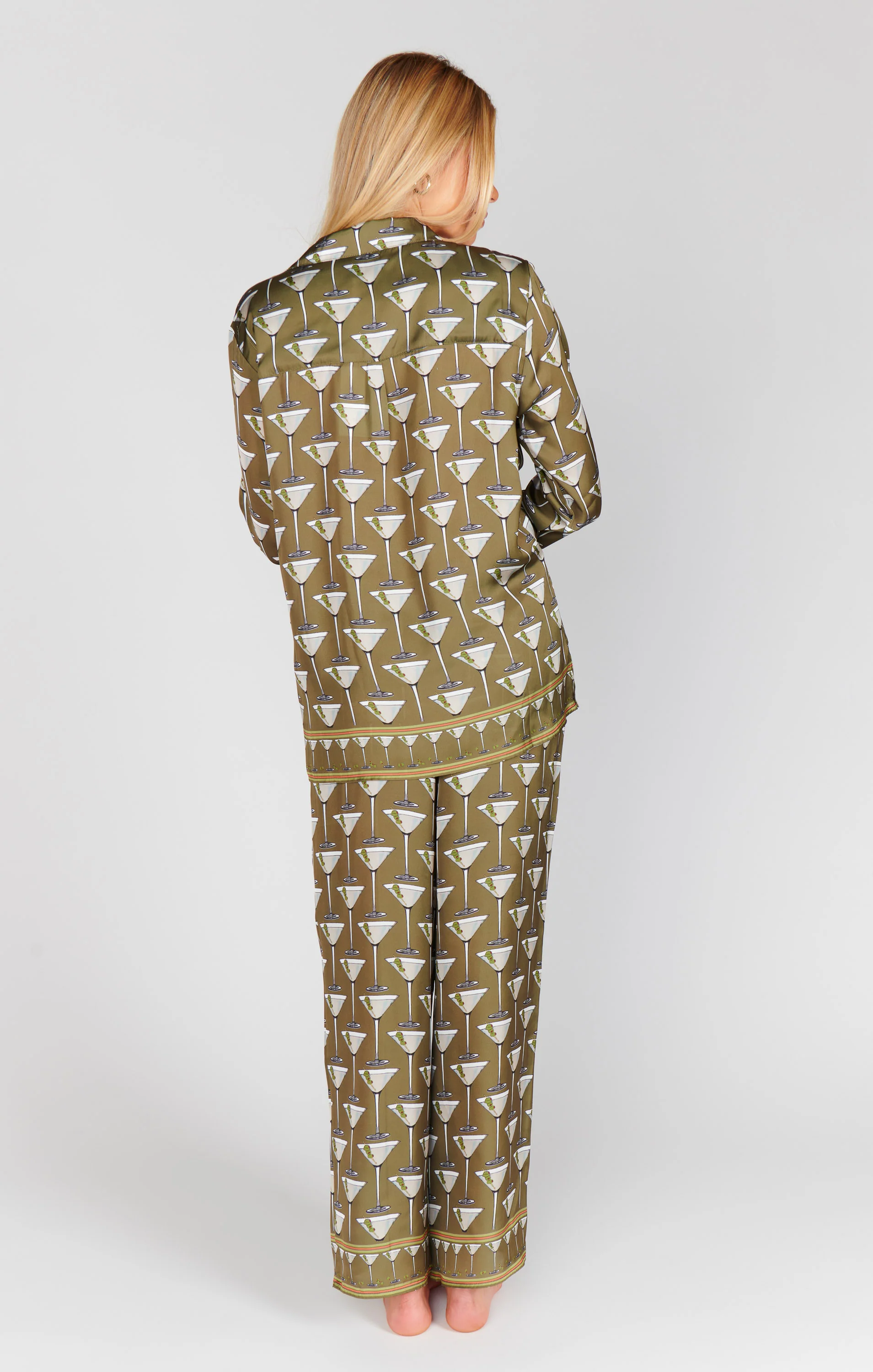Overslept PJ Set ~ Extra Dirty Martini Silky - Image 7