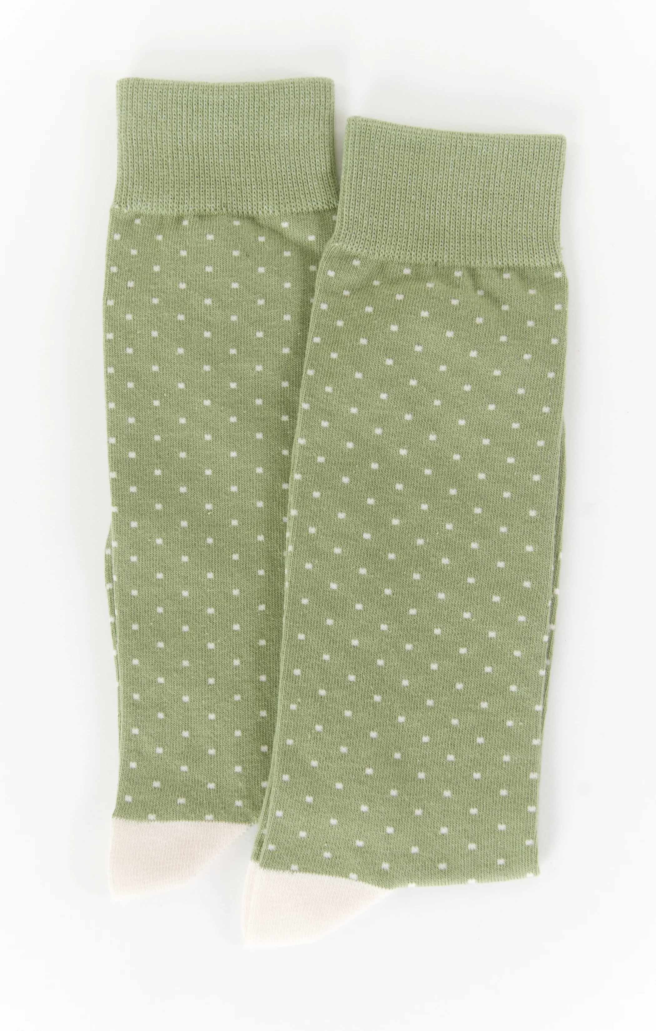 Owen Sock ~ Moss Green Dots - Image 3