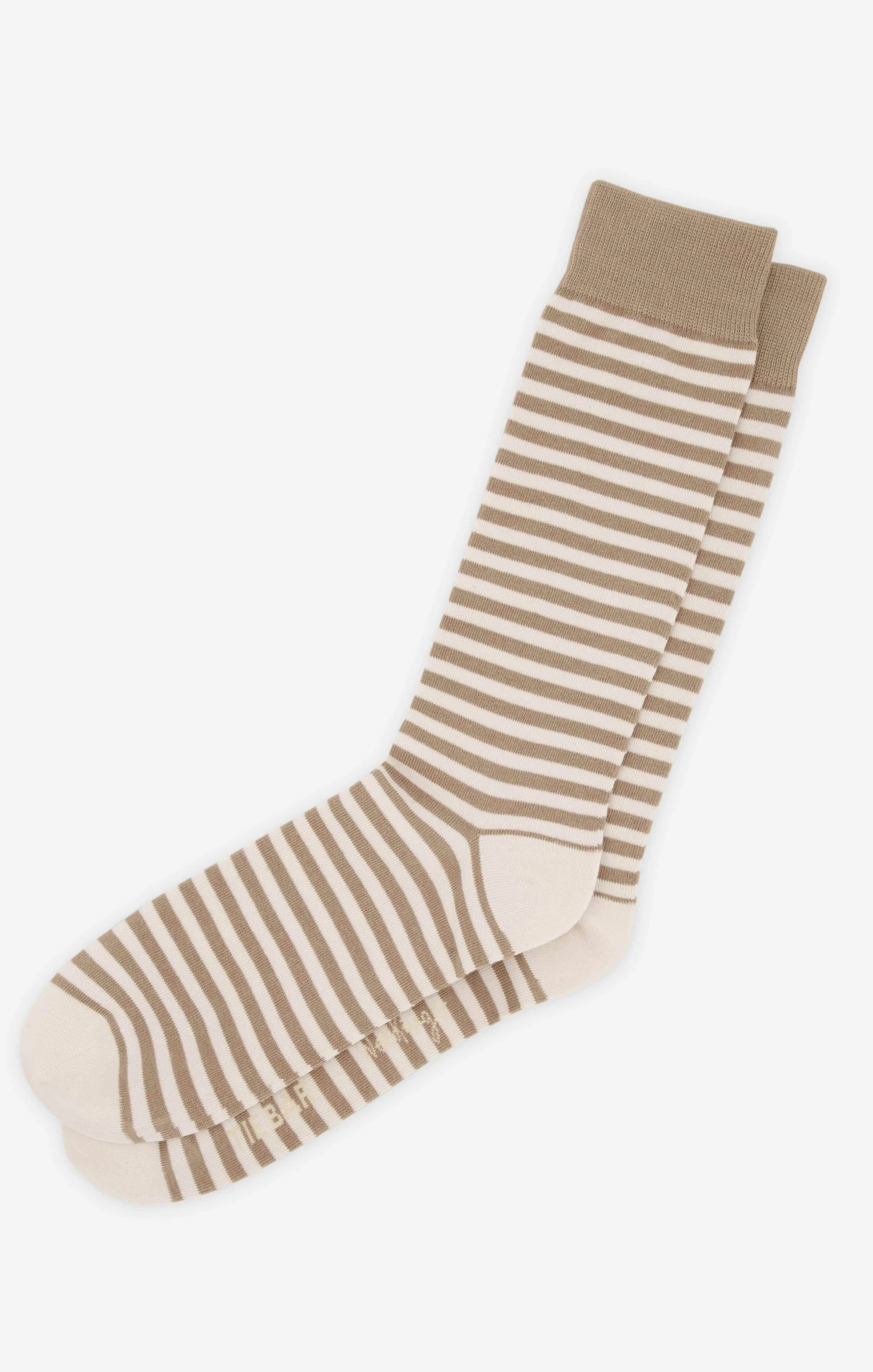 Owen Sock ~ Soft Beige and Dune Stripe - Image 2