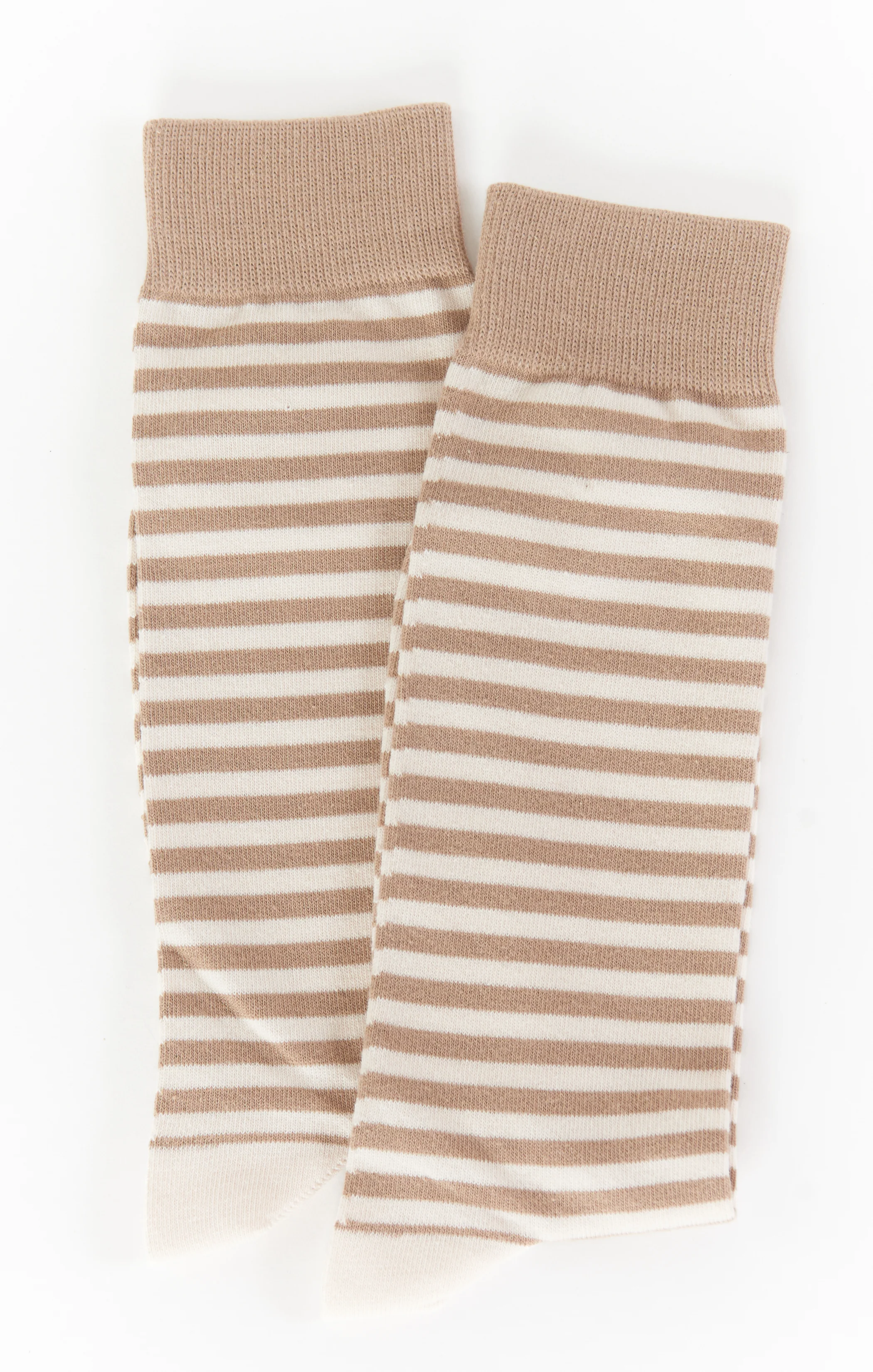Owen Sock ~ Soft Beige and Dune Stripe - Image 3