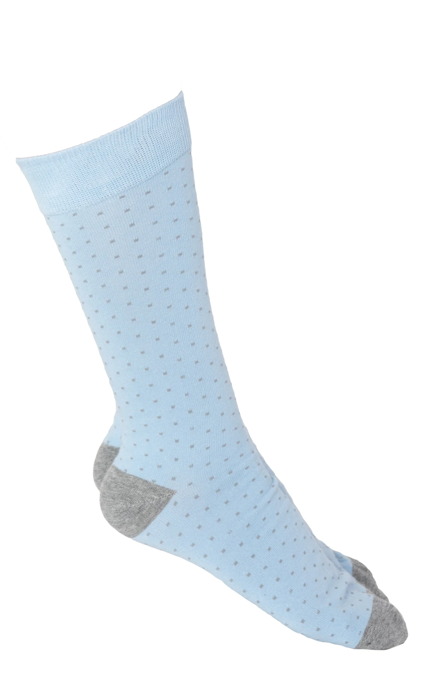 Owen Sock ~ Steel Blue Dots - Image 2