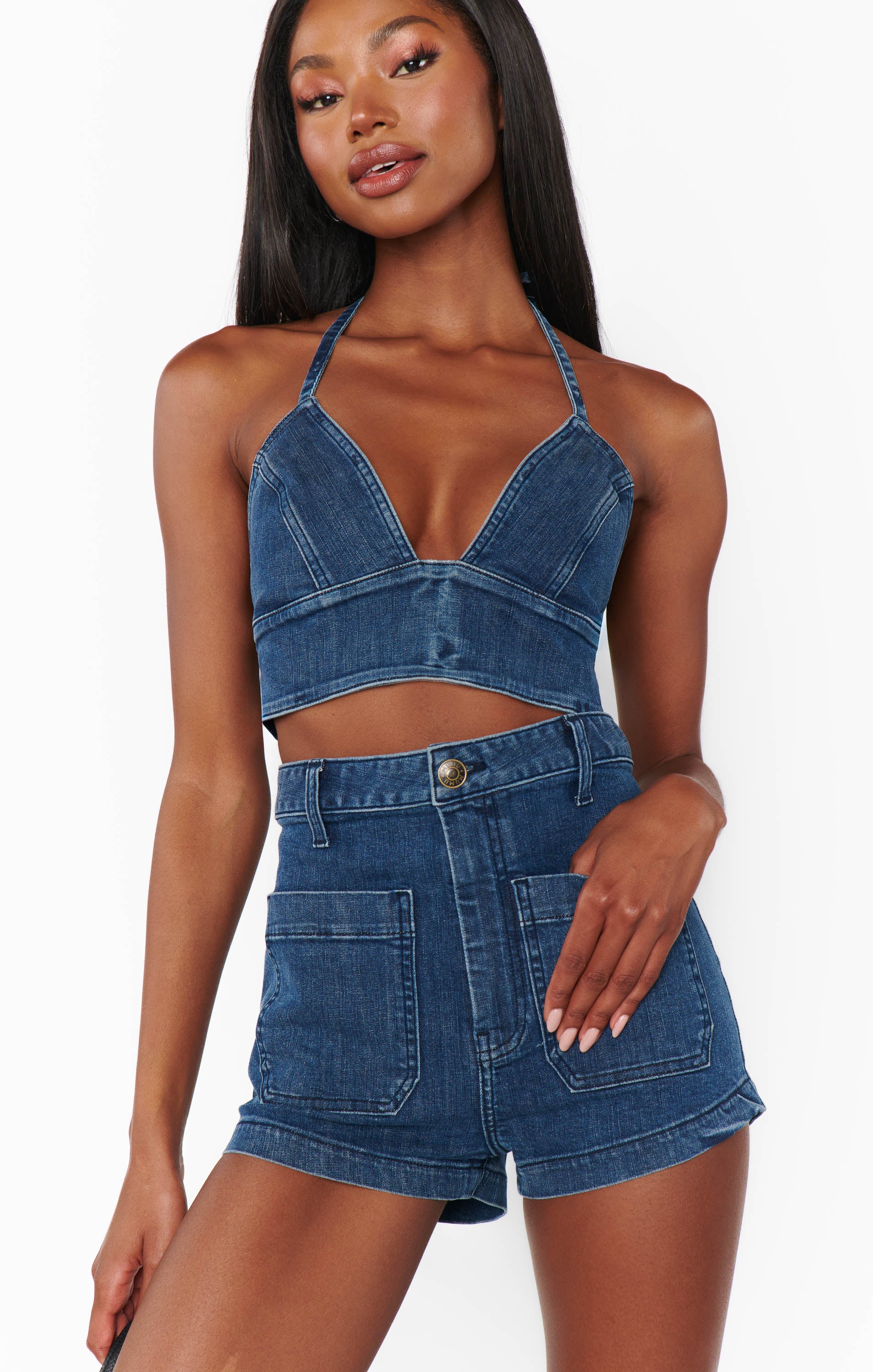 Palm Springs Top ~ Moonlit Blue - Image 3