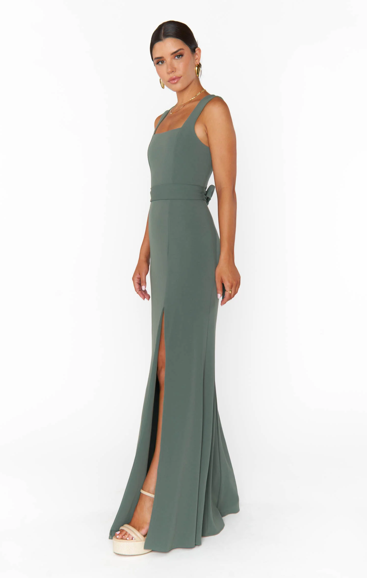 Paris Gown ~ Deep Sage Stretch - Image 4