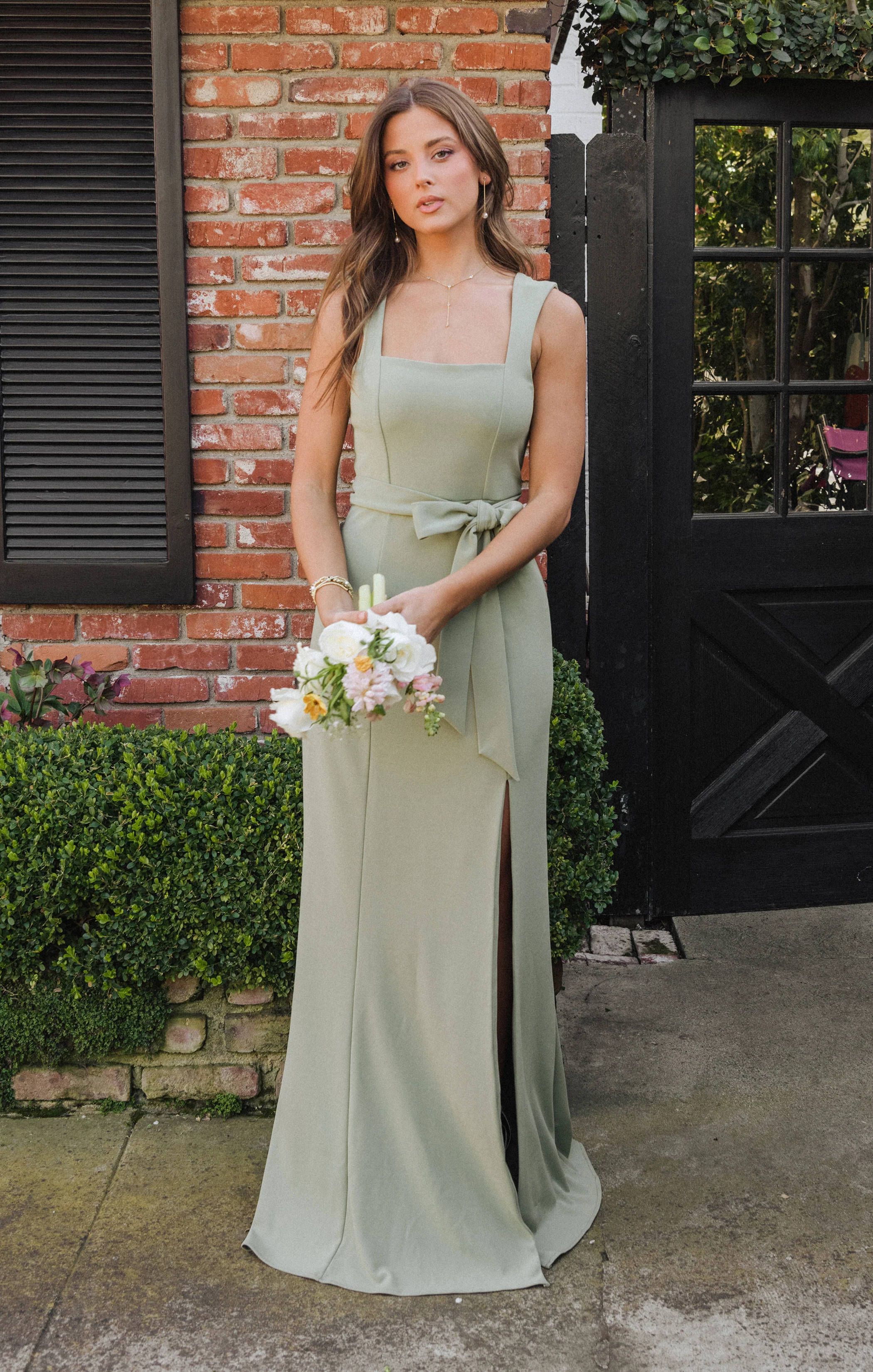 Paris Gown ~ Moss Green Stretch - Image 2