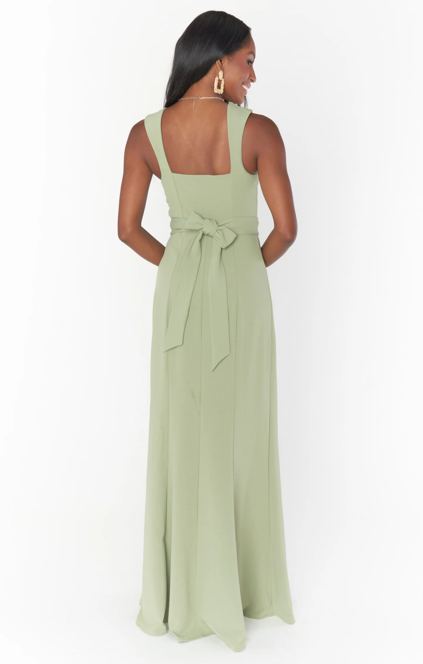 Paris Gown ~ Moss Green Stretch - Image 3