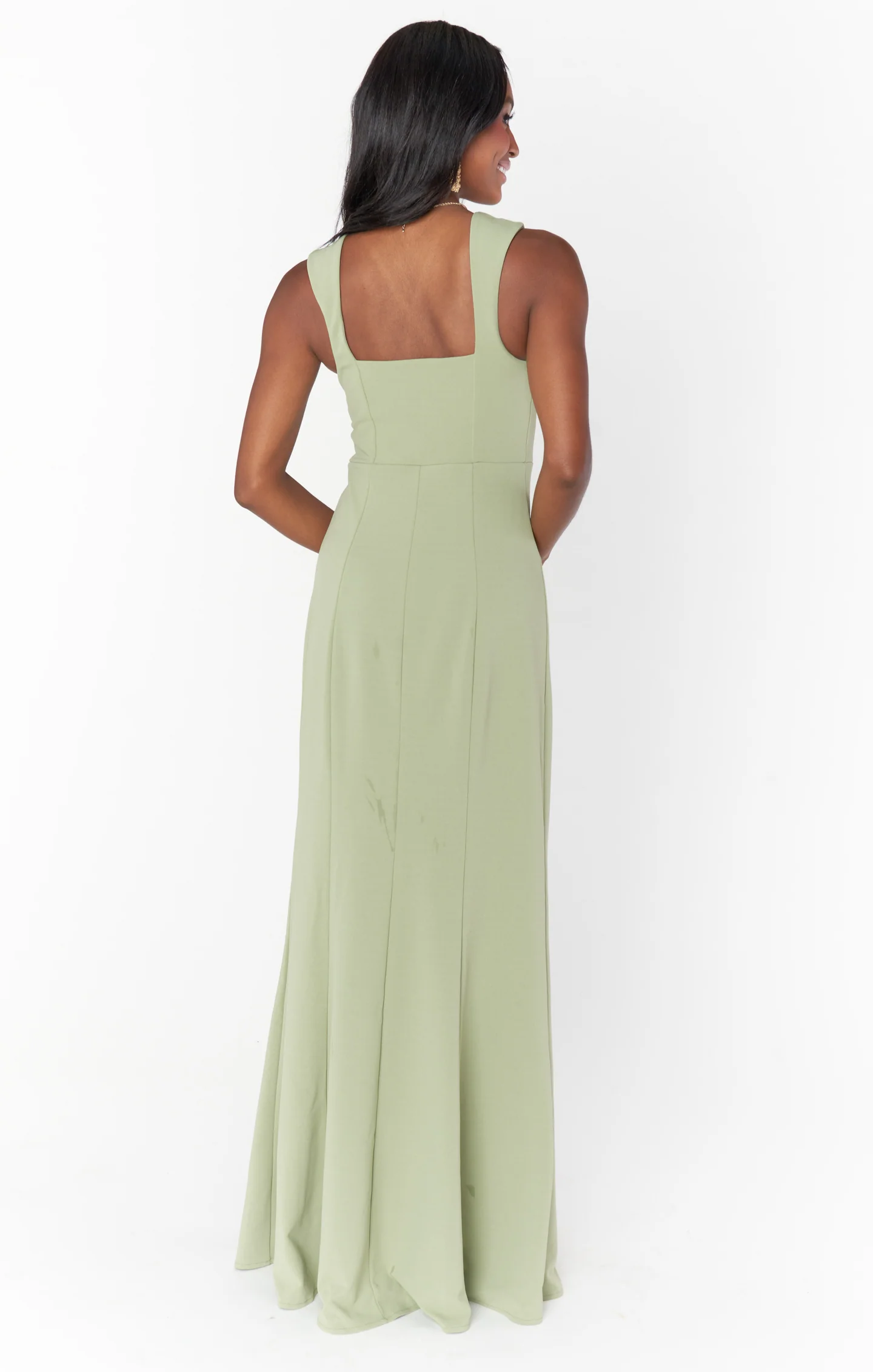Paris Gown ~ Moss Green Stretch - Image 5