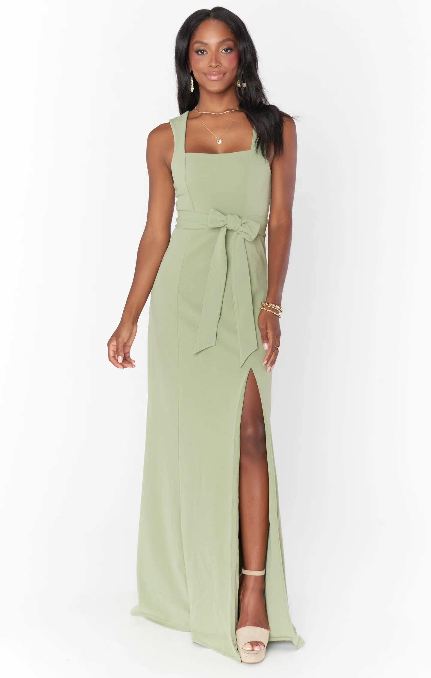 Paris Gown ~ Moss Green Stretch - Image 6