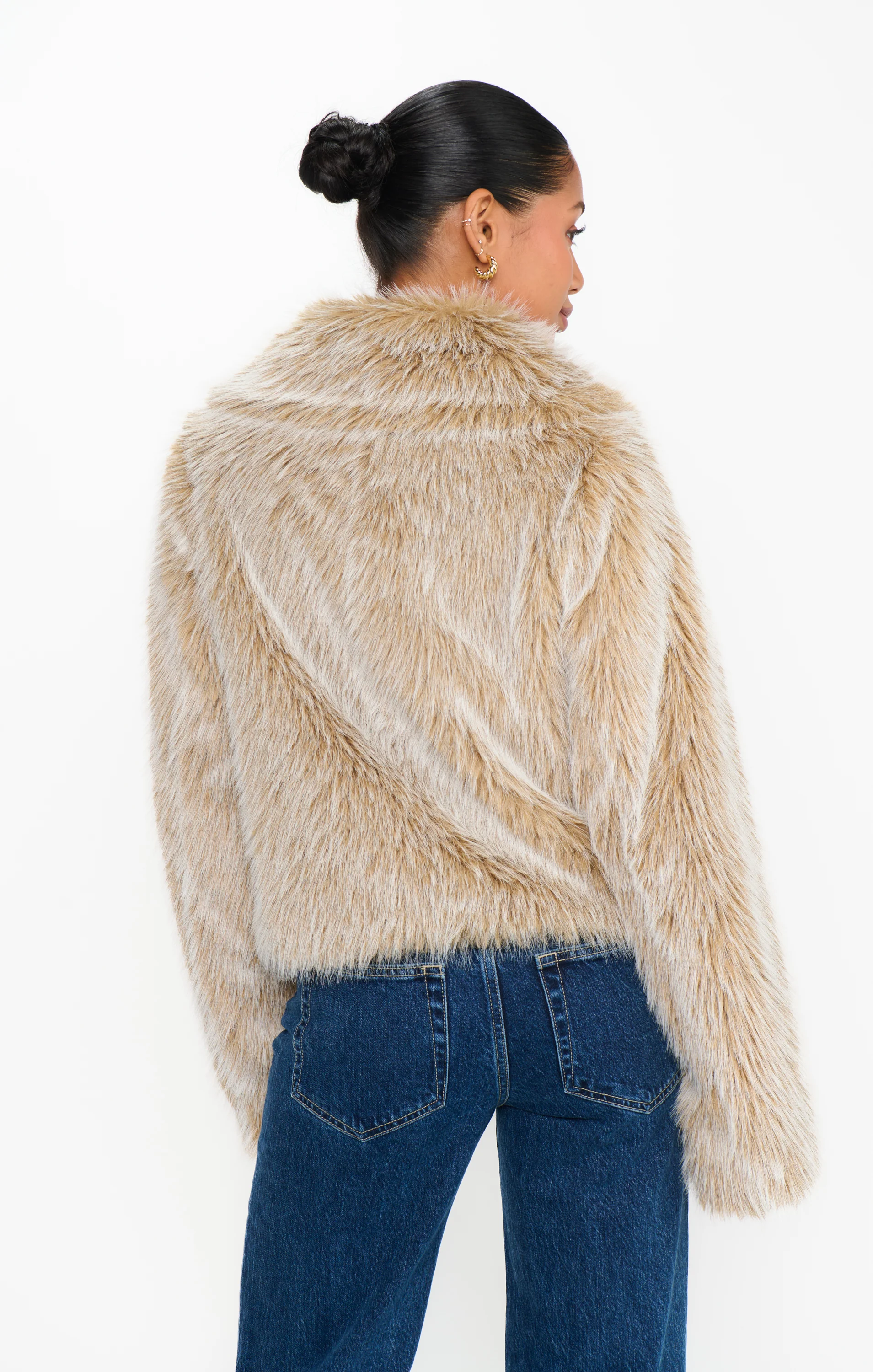 Park City Jacket ~ Cedar Brown Faux Fur - Image 6