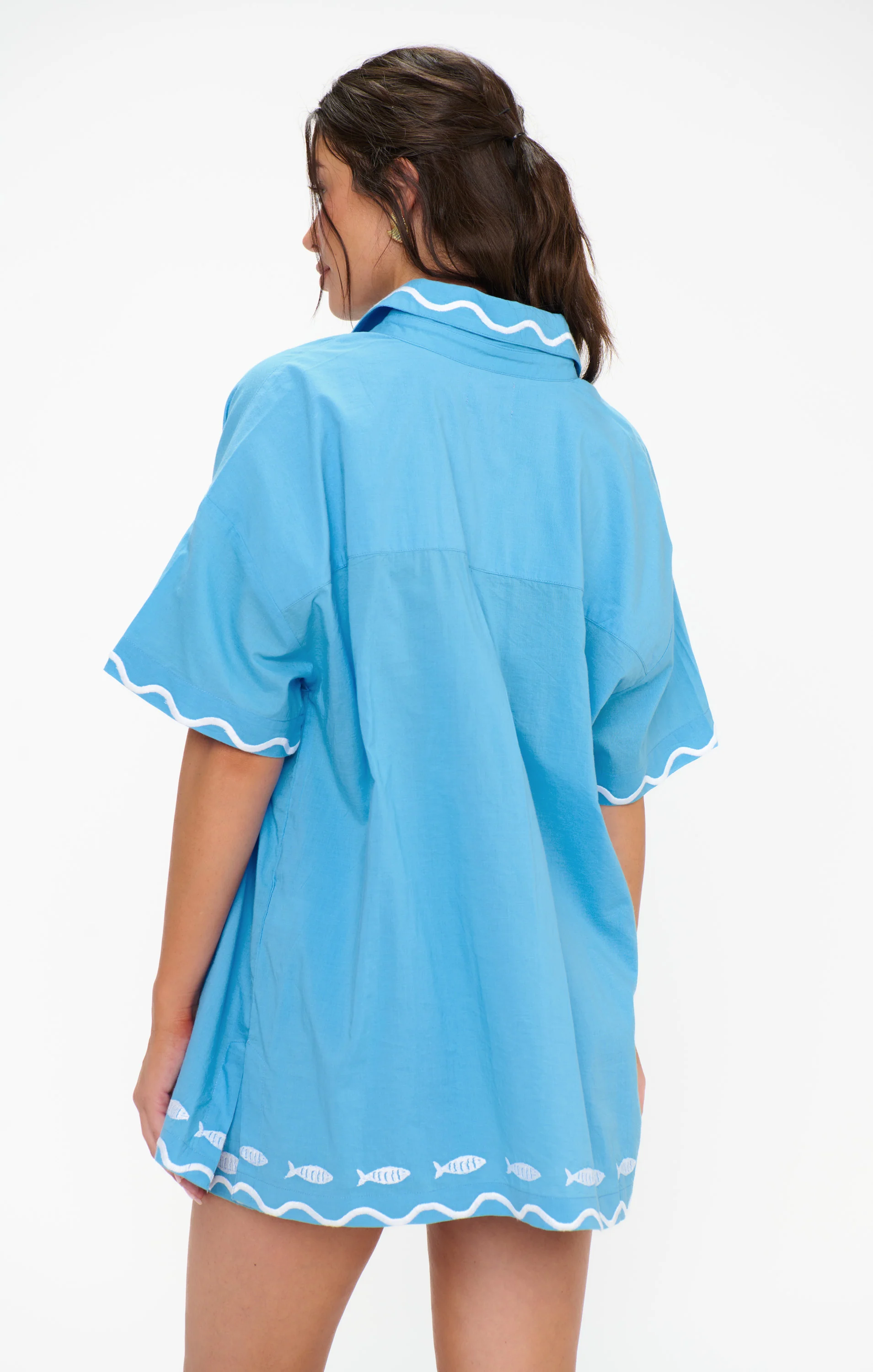 Parker Button Down ~ Blue Fish Embroidery - Image 6