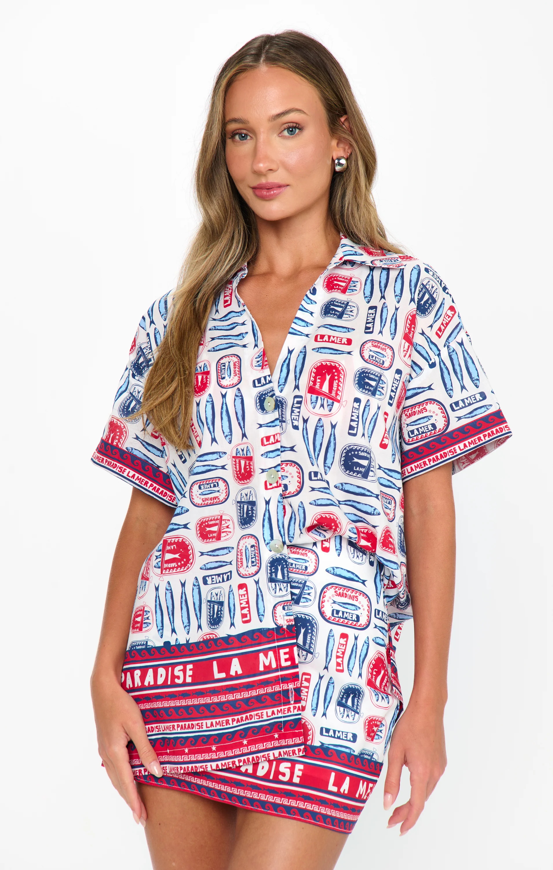 Parker Button Down ~ Sardine Border - Image 3