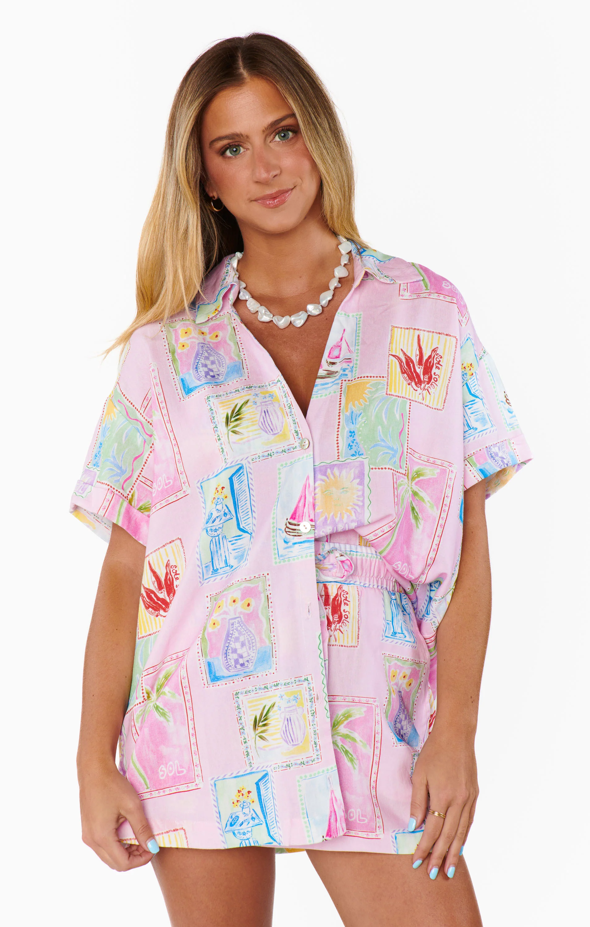 Parker Button Down ~ Summer Soleil Linen - Image 3
