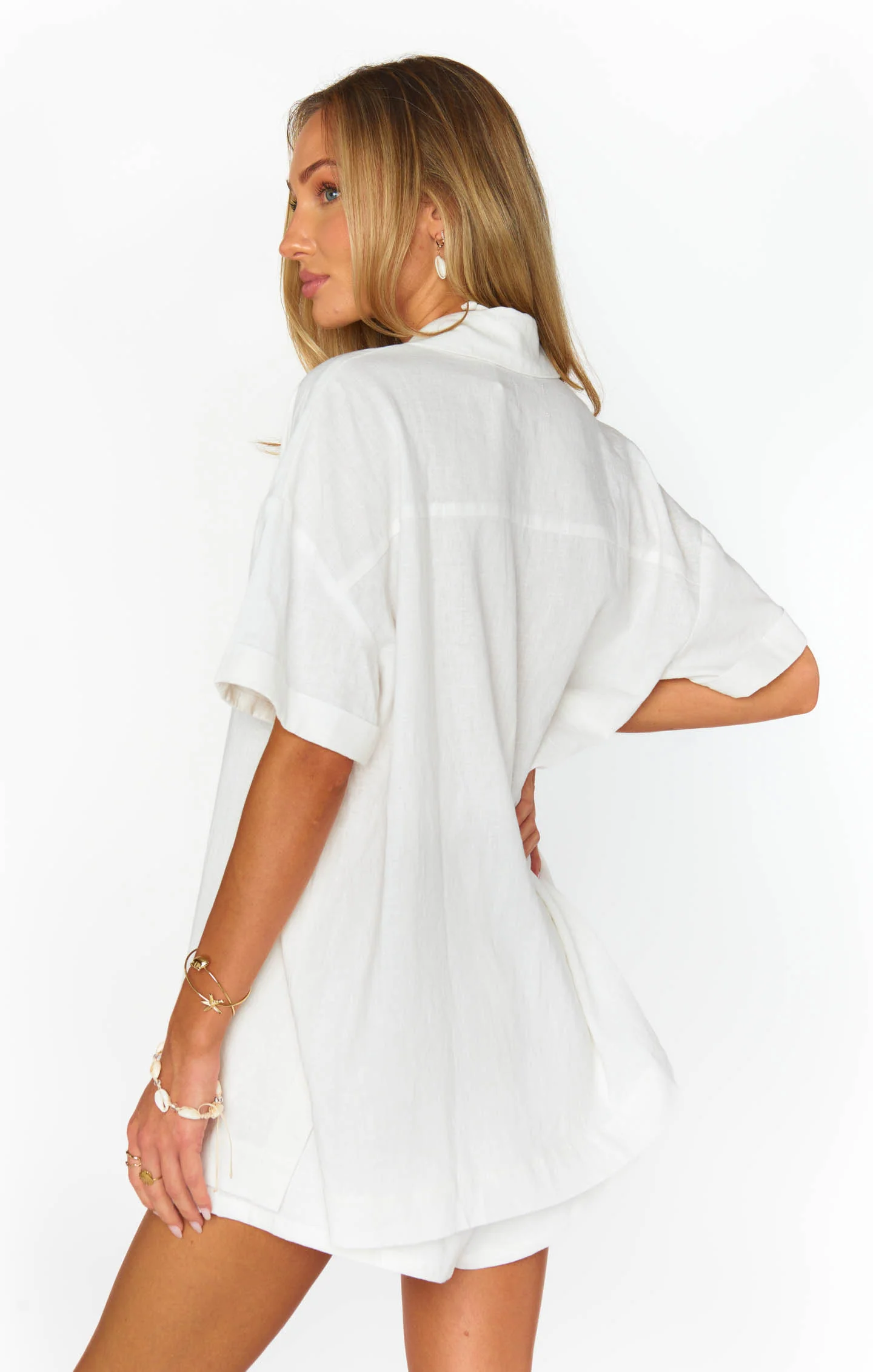 Parker Button Down ~ White Linen - Image 6