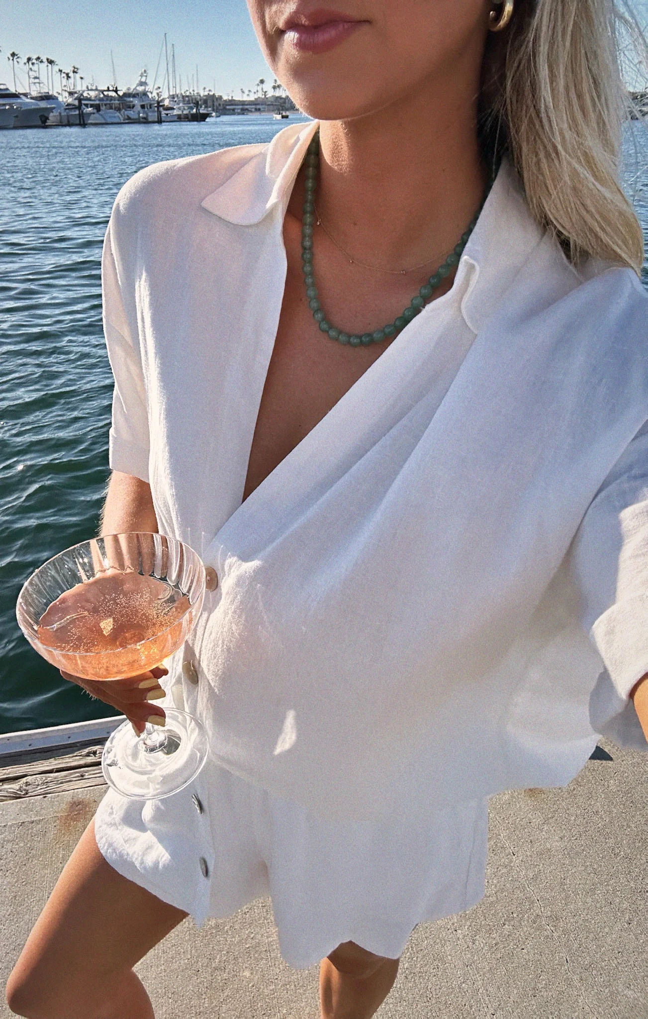 Parker Button Down ~ White Linen - Image 8