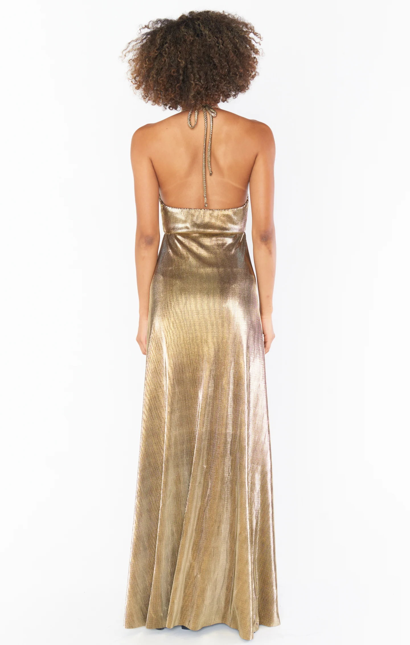 Paros Maxi Dress ~ Pleated Gold - Image 6