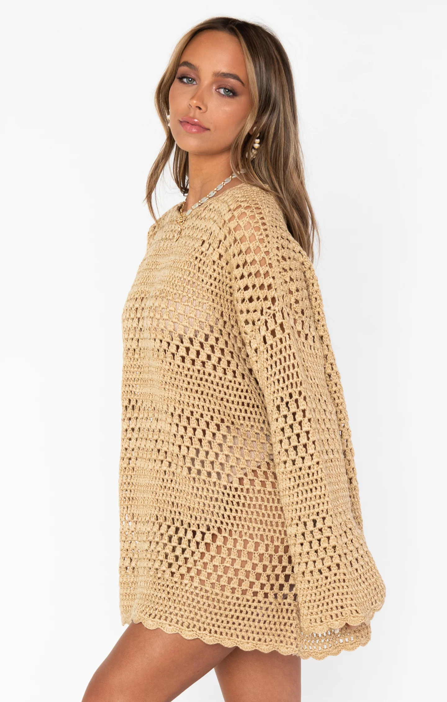 Paula Pullover ~ Latte Crochet - Image 7