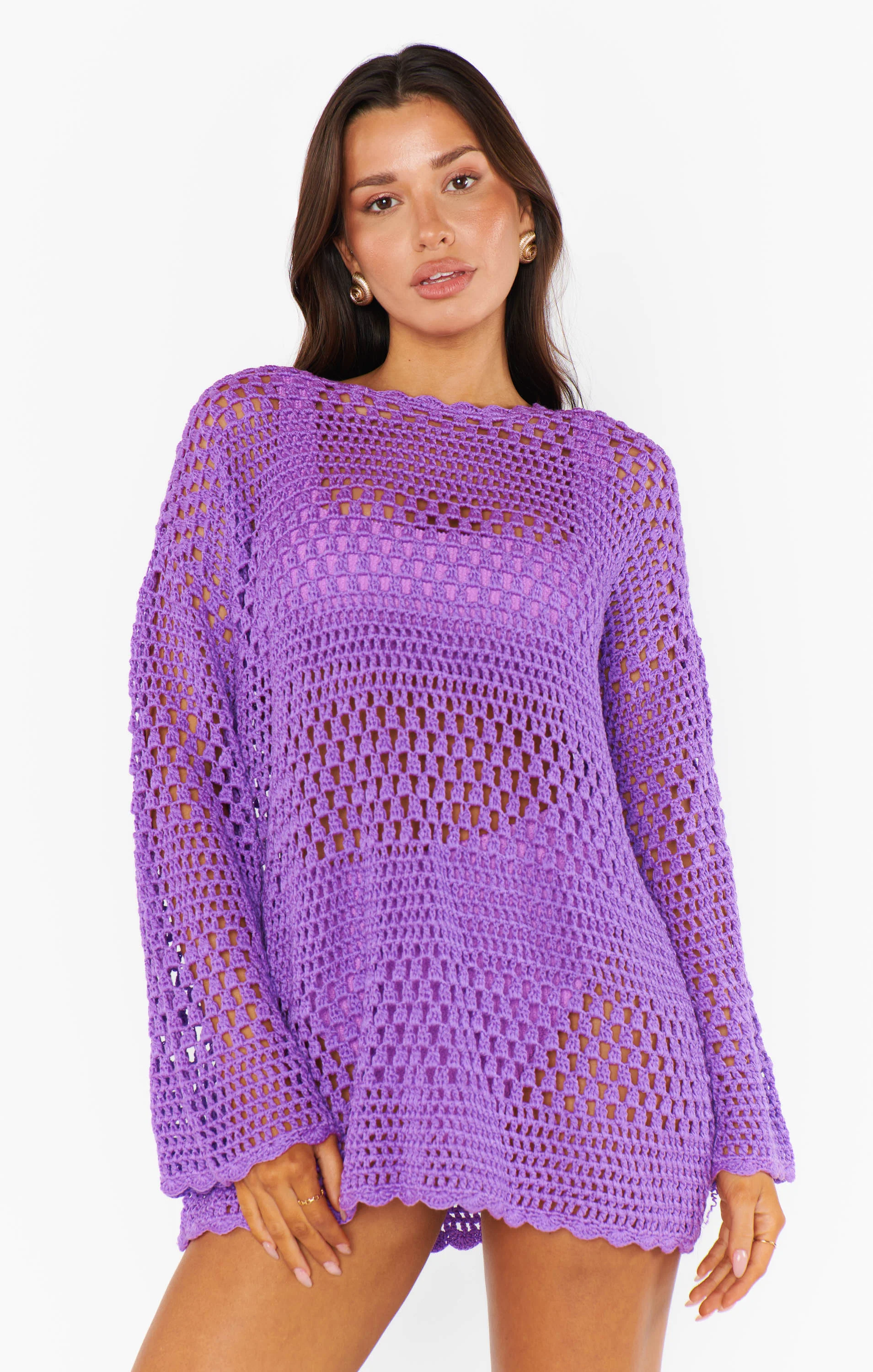 Paula Pullover ~ Ultra Violet Crochet - Image 3