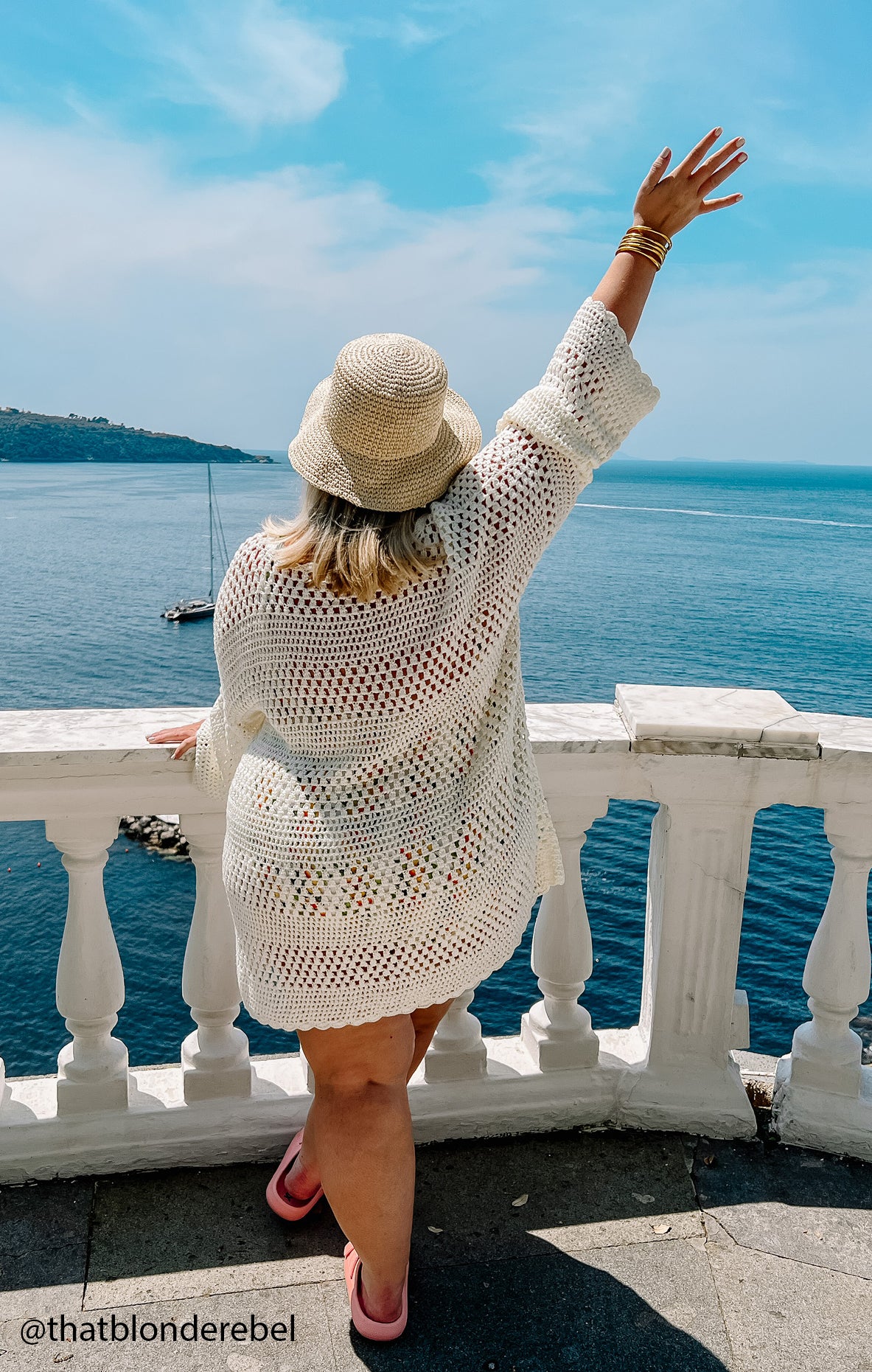 Paula Pullover ~ White Crochet - Image 5