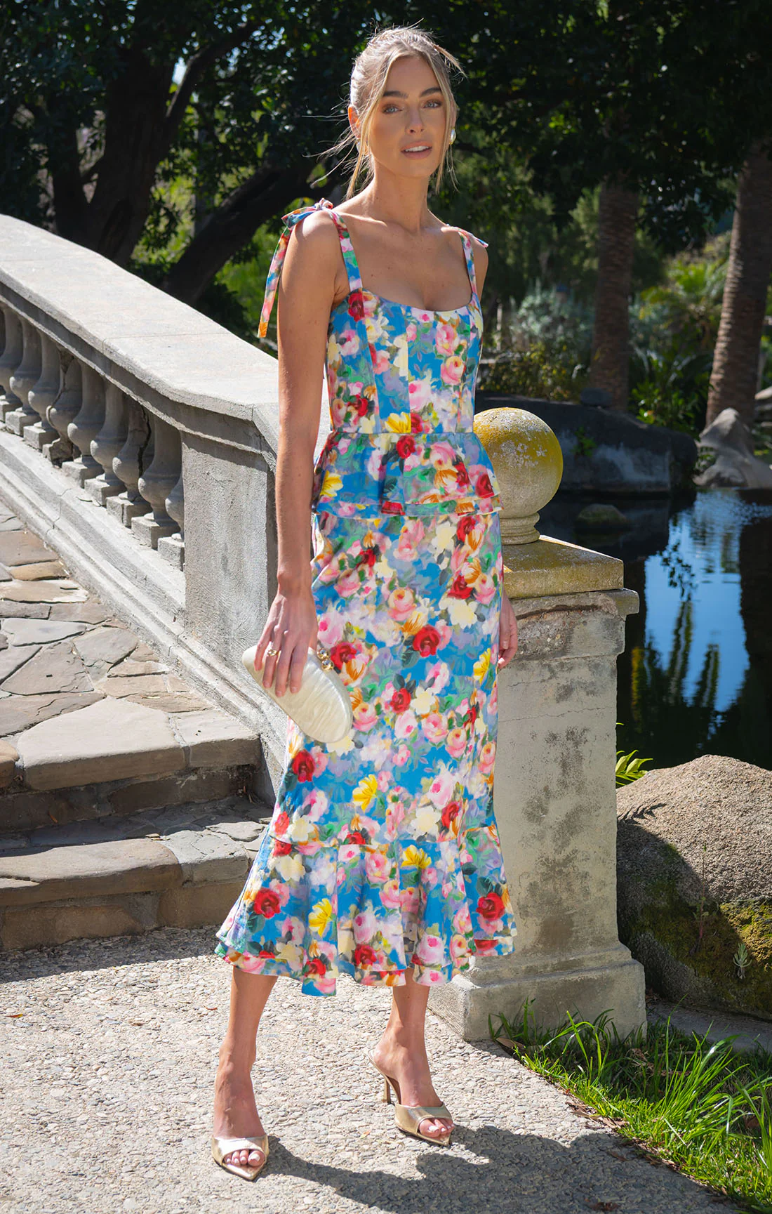 Pauline Peplum Dress ~ Blissful Garden Gala - Image 2