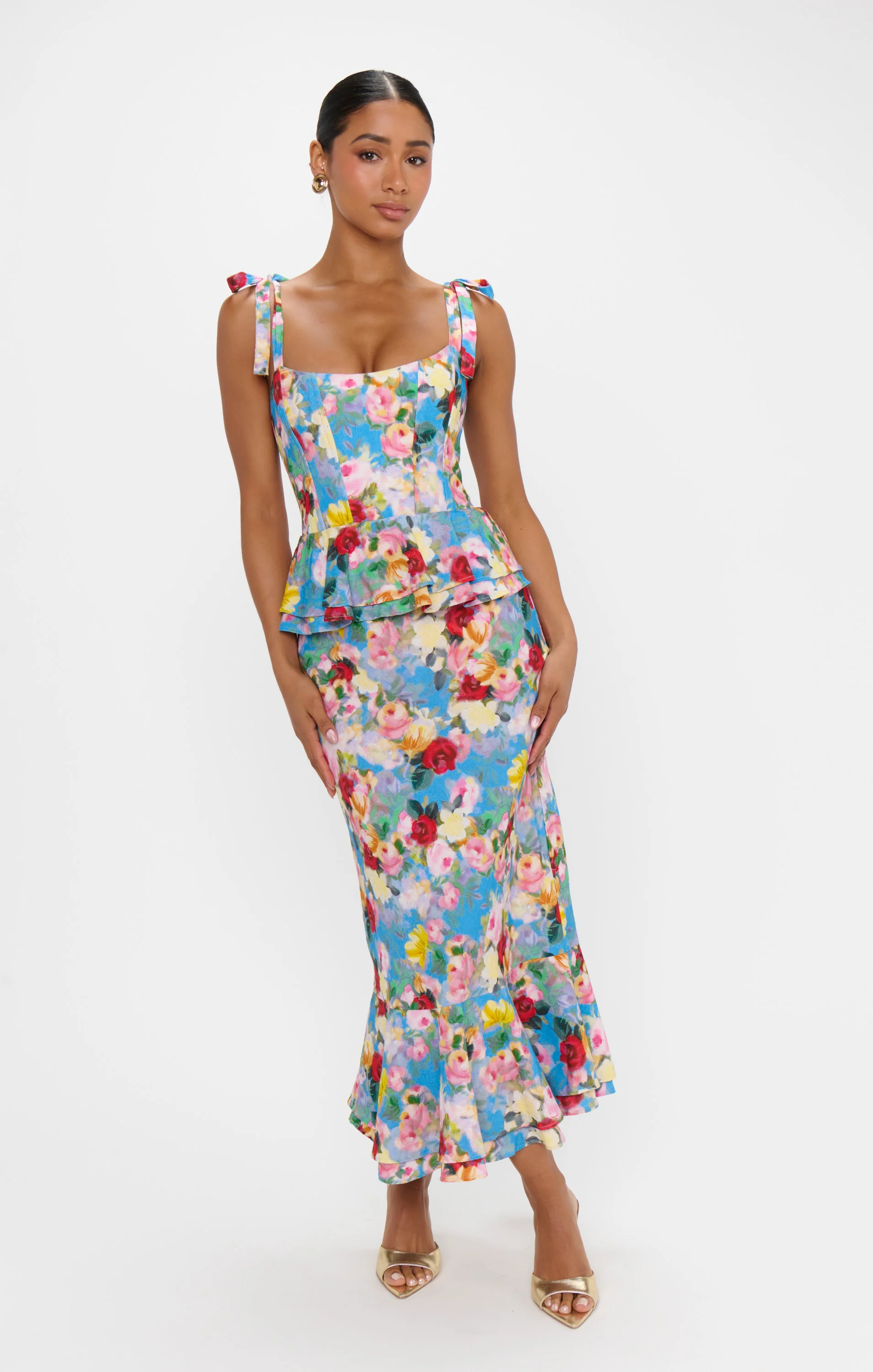 Pauline Peplum Dress ~ Blissful Garden Gala - Image 6