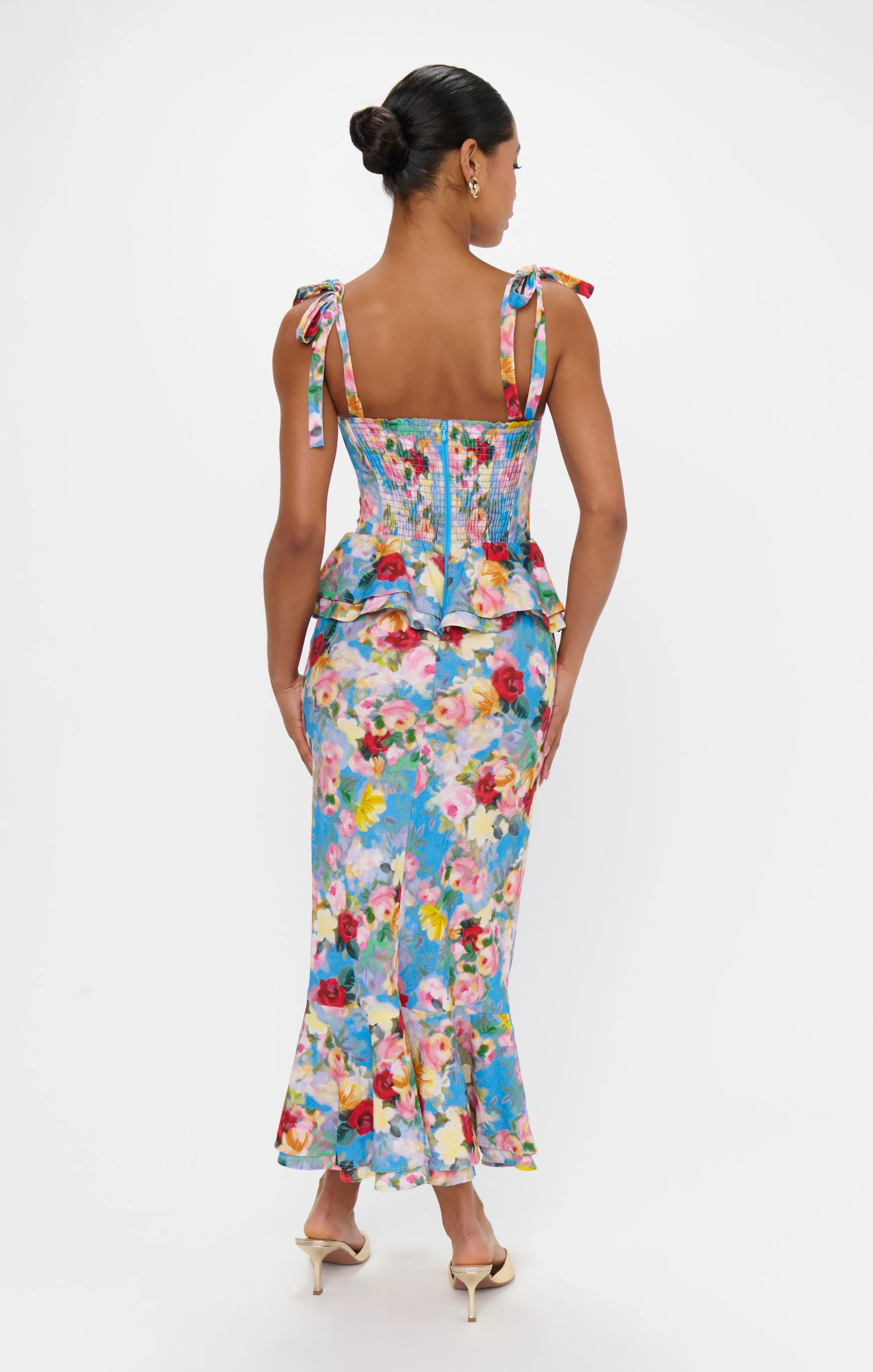 Pauline Peplum Dress ~ Blissful Garden Gala - Image 8