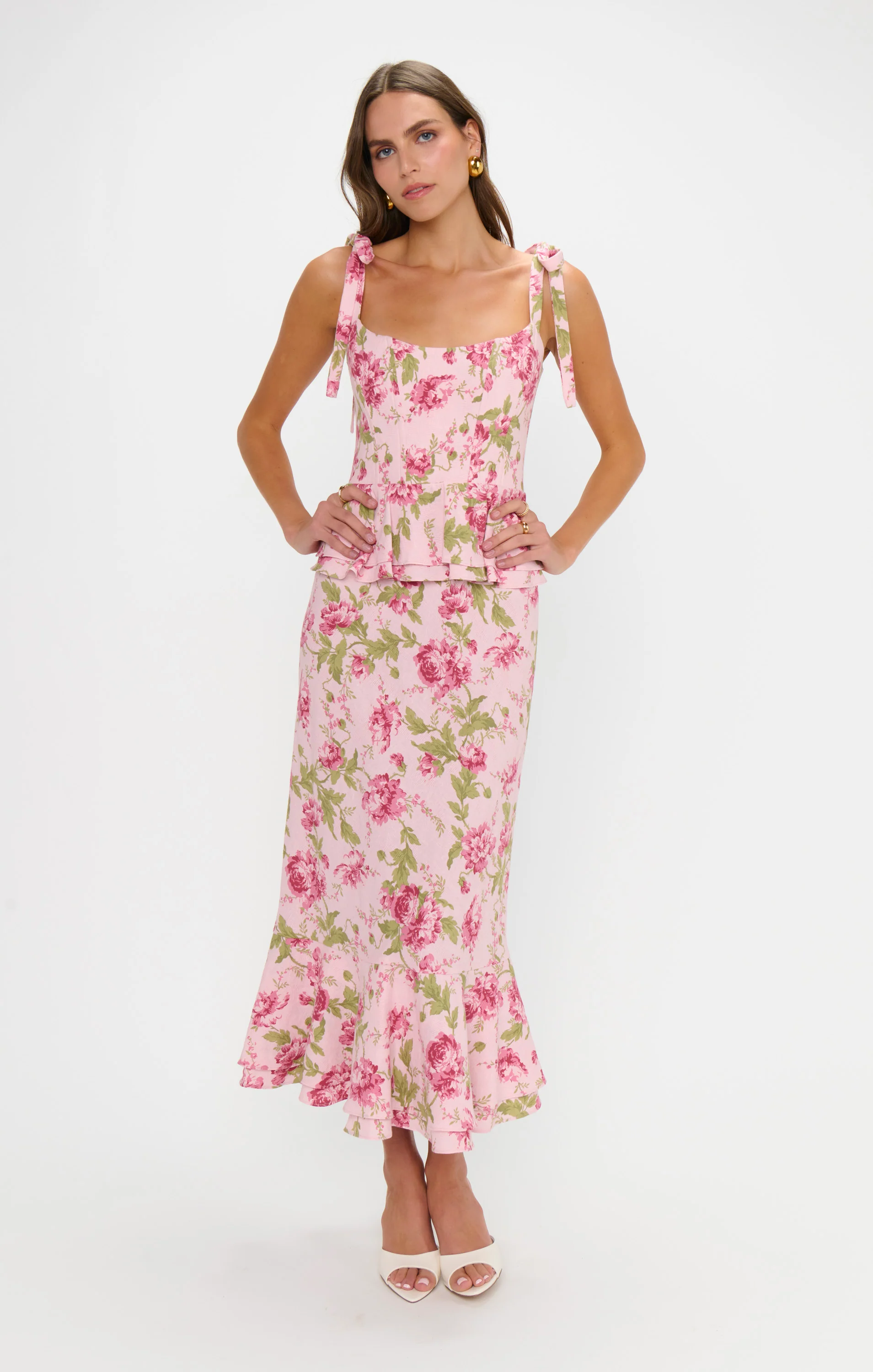 Pauline Peplum Dress ~ Garden Romantic - Image 4