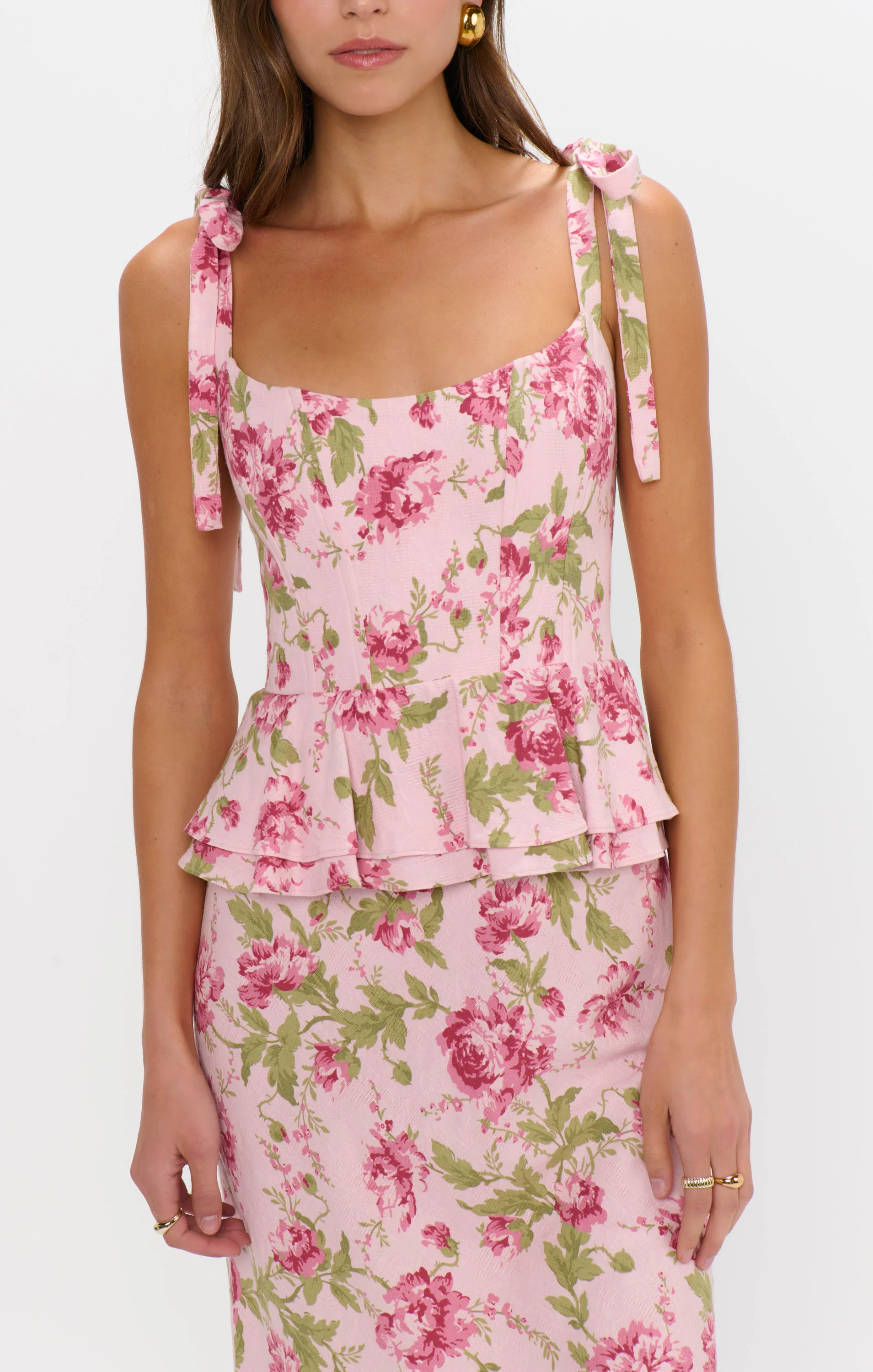 Pauline Peplum Dress ~ Garden Romantic - Image 6