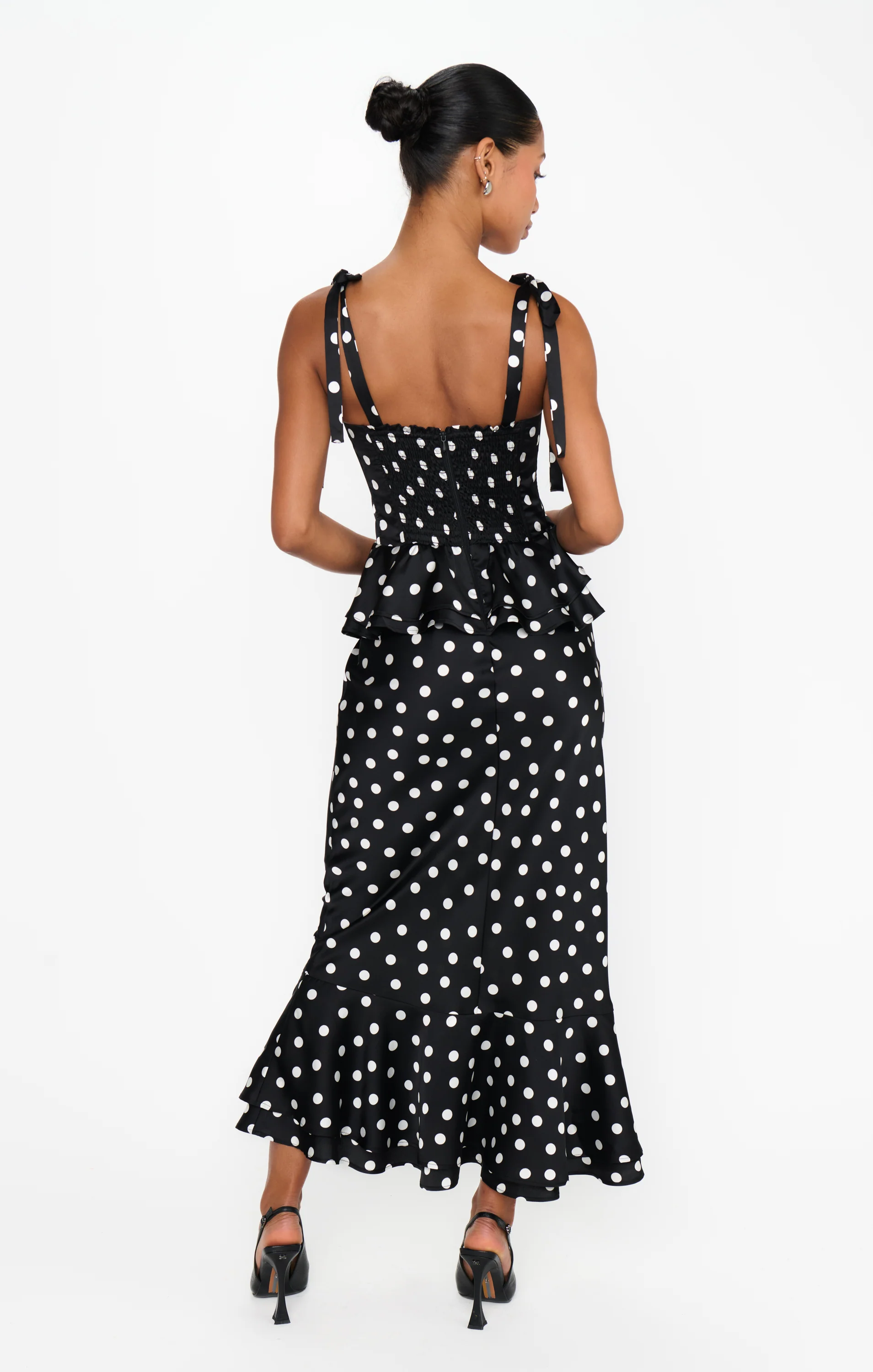 Pauline Peplum Dress ~ Polka Dot - Image 5