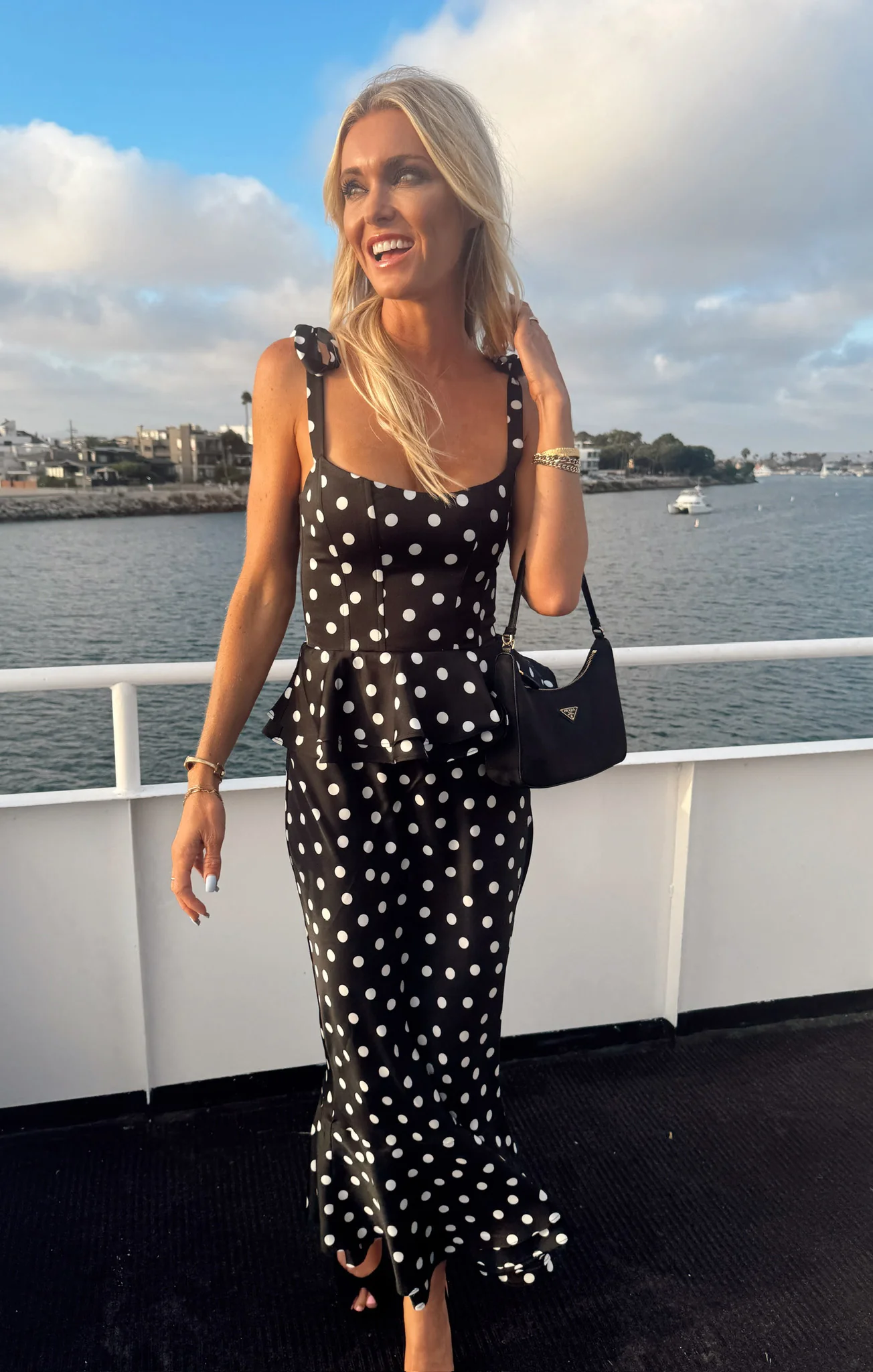 Pauline Peplum Dress ~ Polka Dot - Image 7