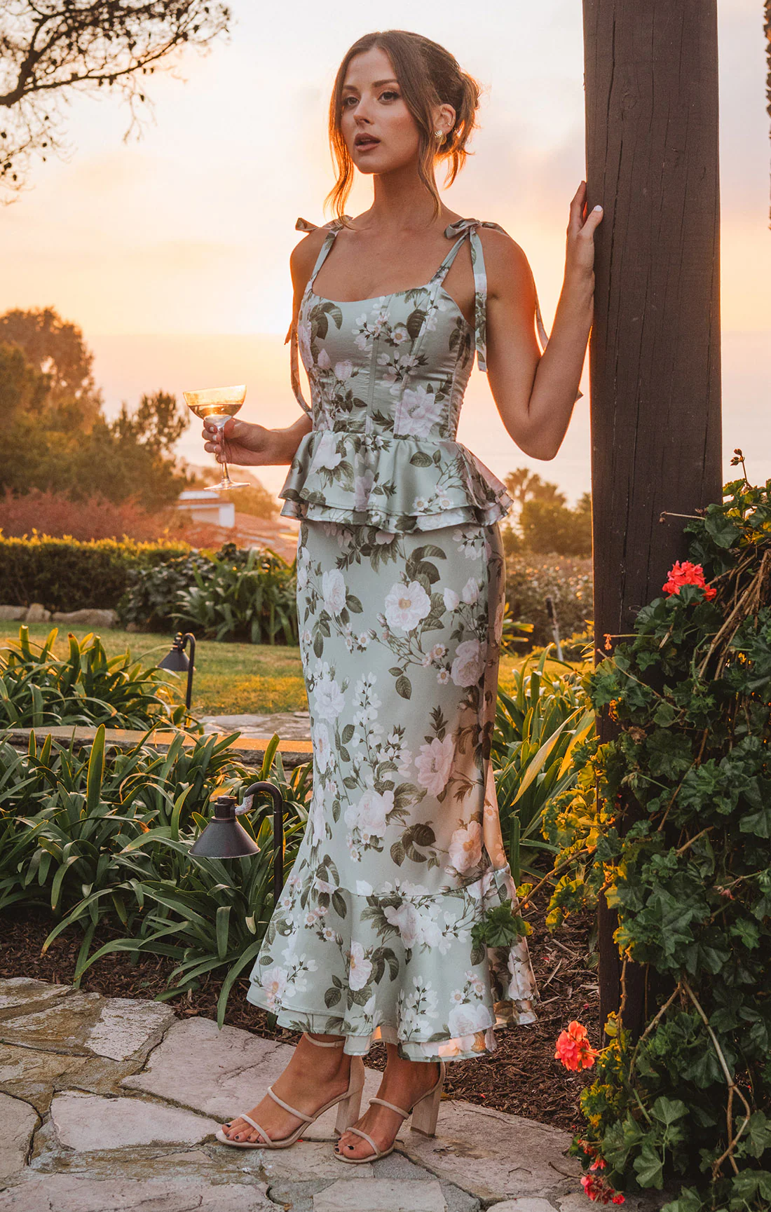 Pauline Peplum Dress ~ Secret Garden