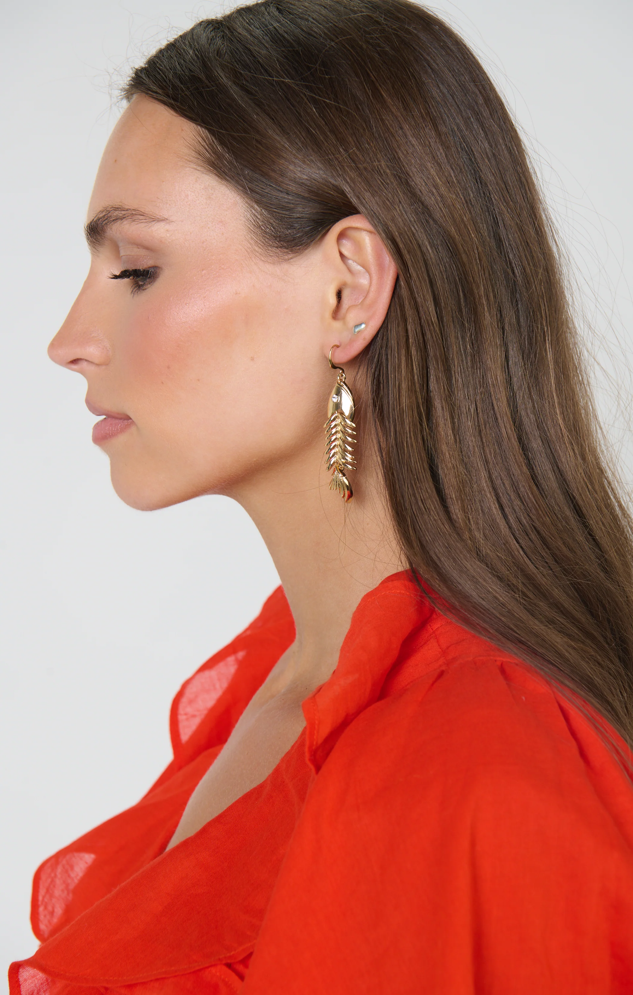 Petit Moments Fishbone Earrings ~ Gold - Image 3