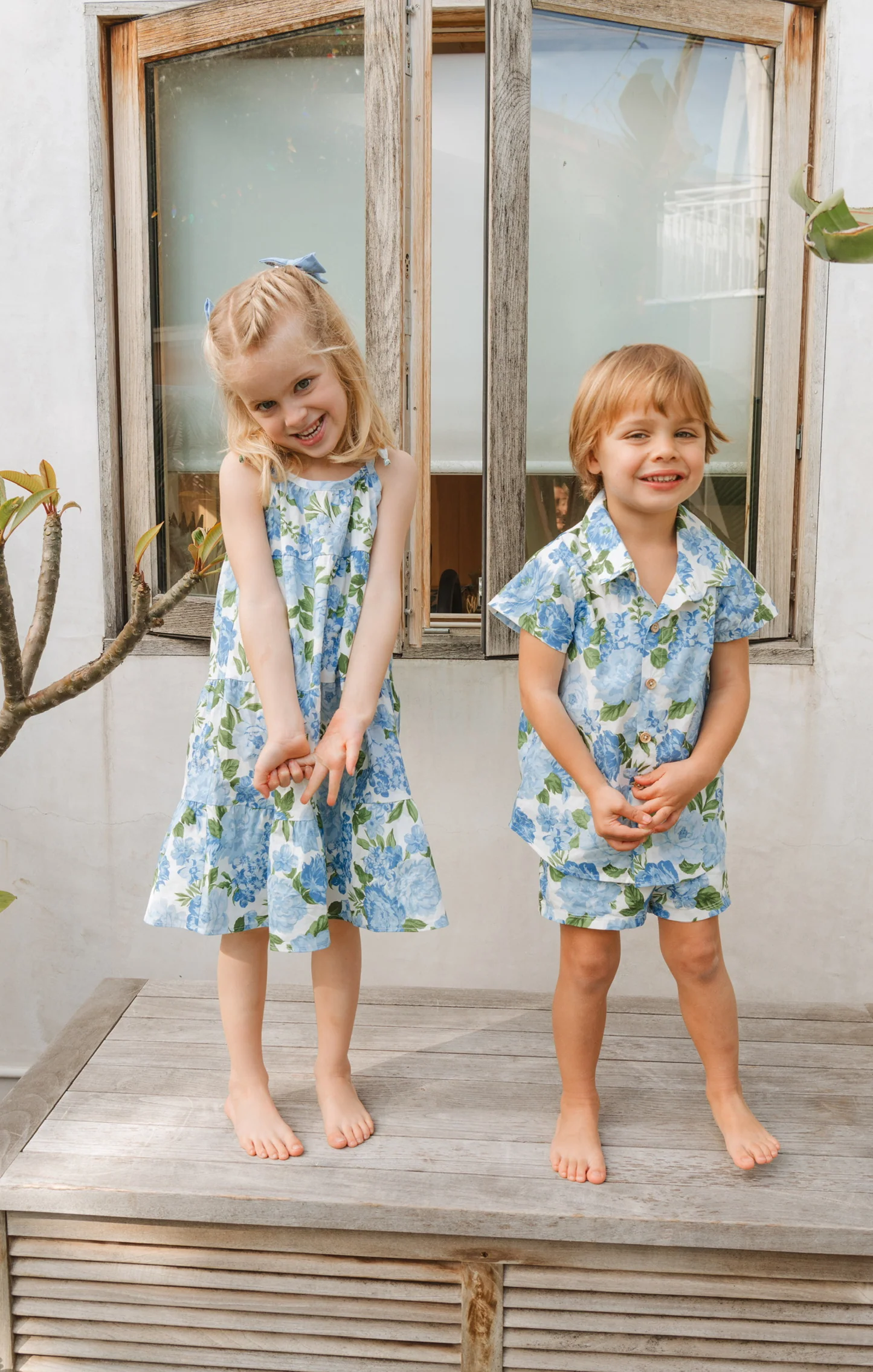 Pia Dress ~ Cottage Floral Blue - Image 3