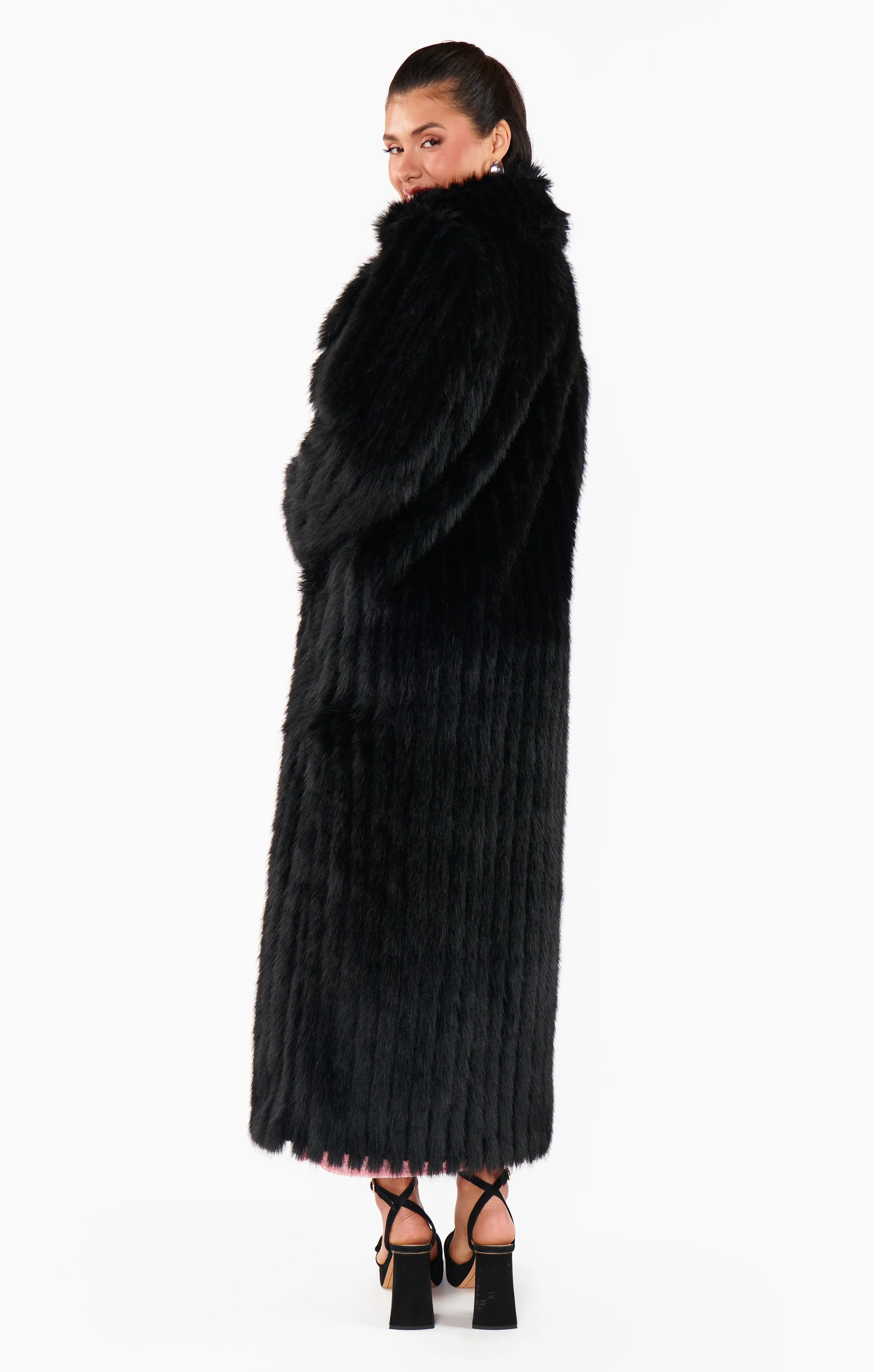 Plaza Coat ~ Black Faux Fur - Image 10