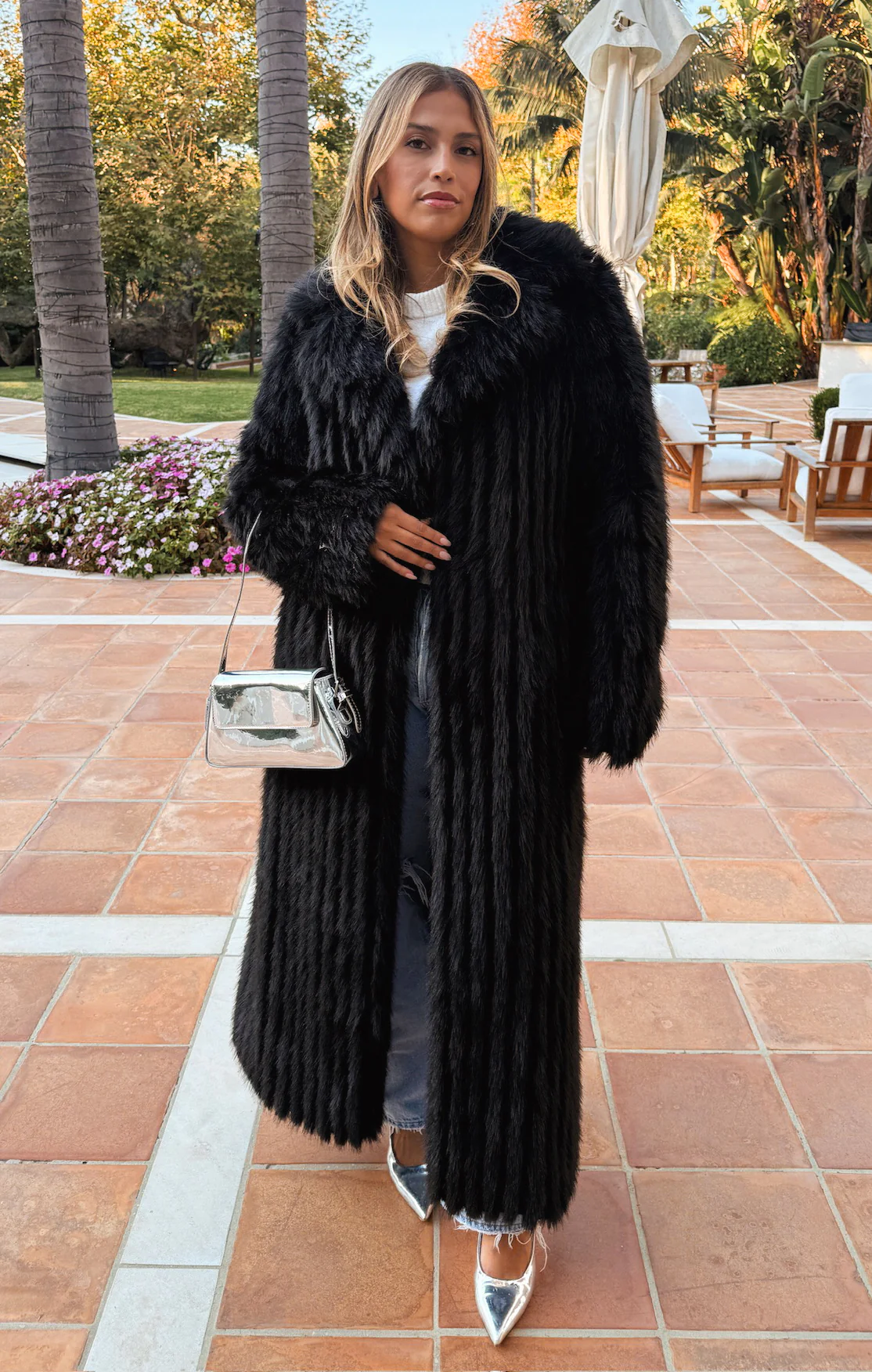 Plaza Coat ~ Black Faux Fur - Image 13