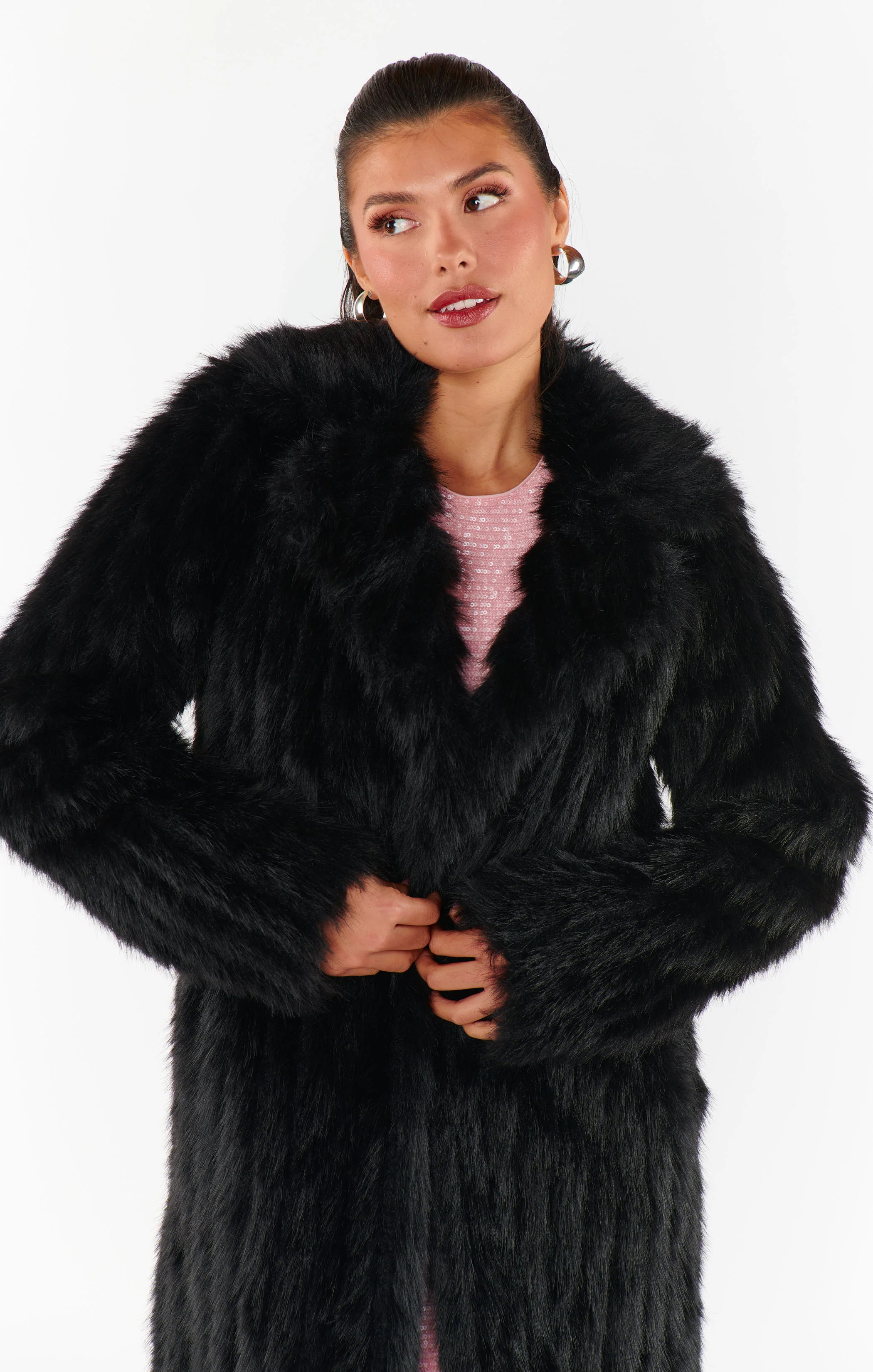 Plaza Coat ~ Black Faux Fur - Image 3
