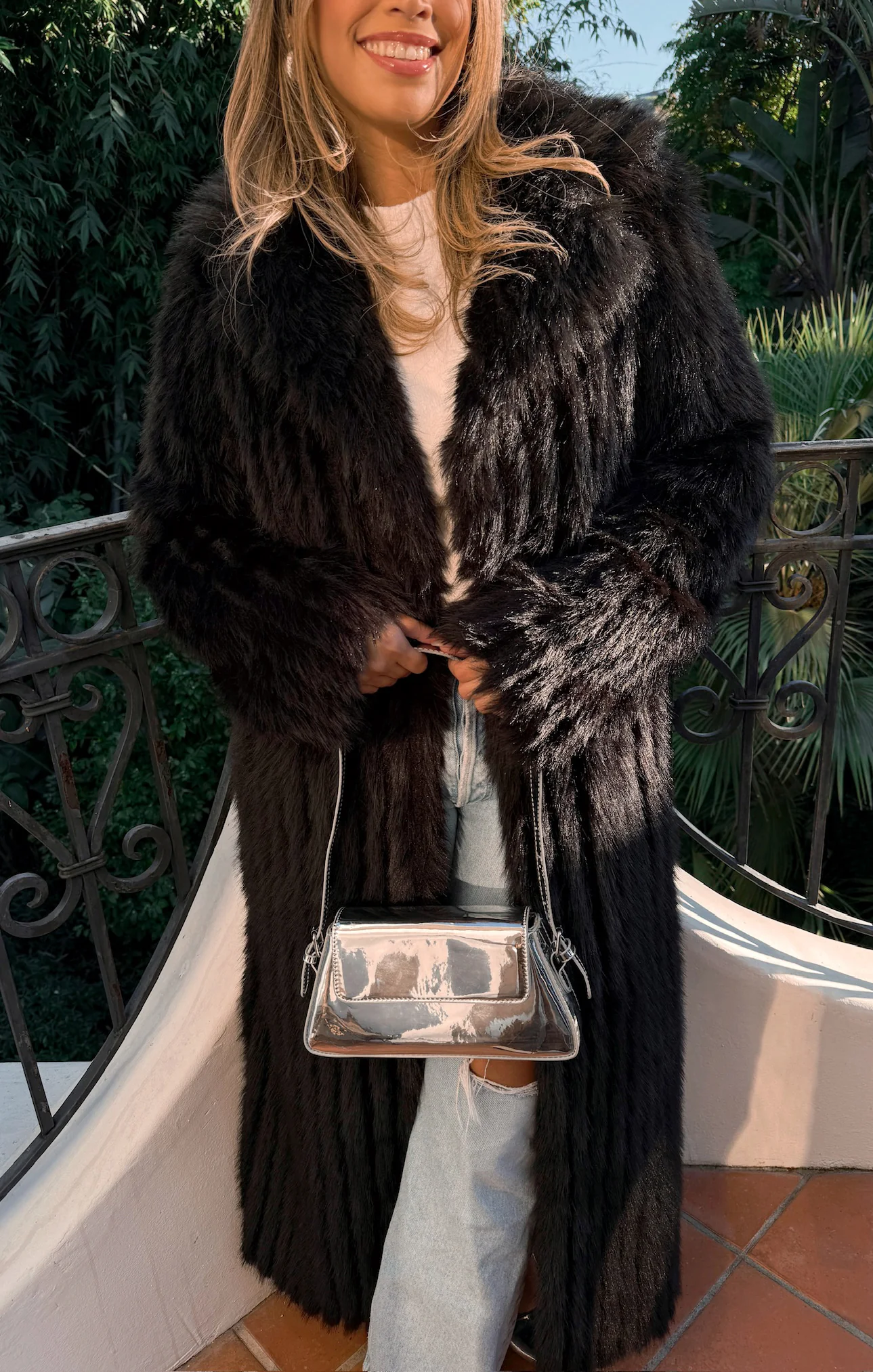 Plaza Coat ~ Black Faux Fur - Image 4