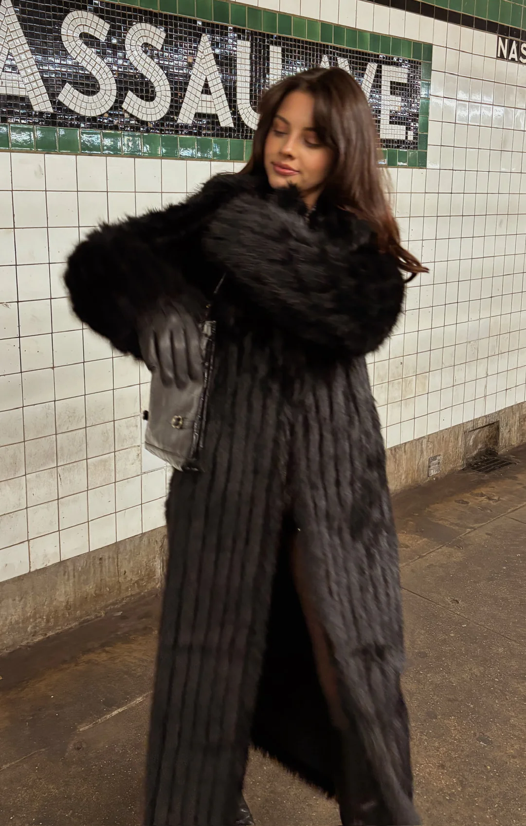 Plaza Coat ~ Black Faux Fur - Image 6