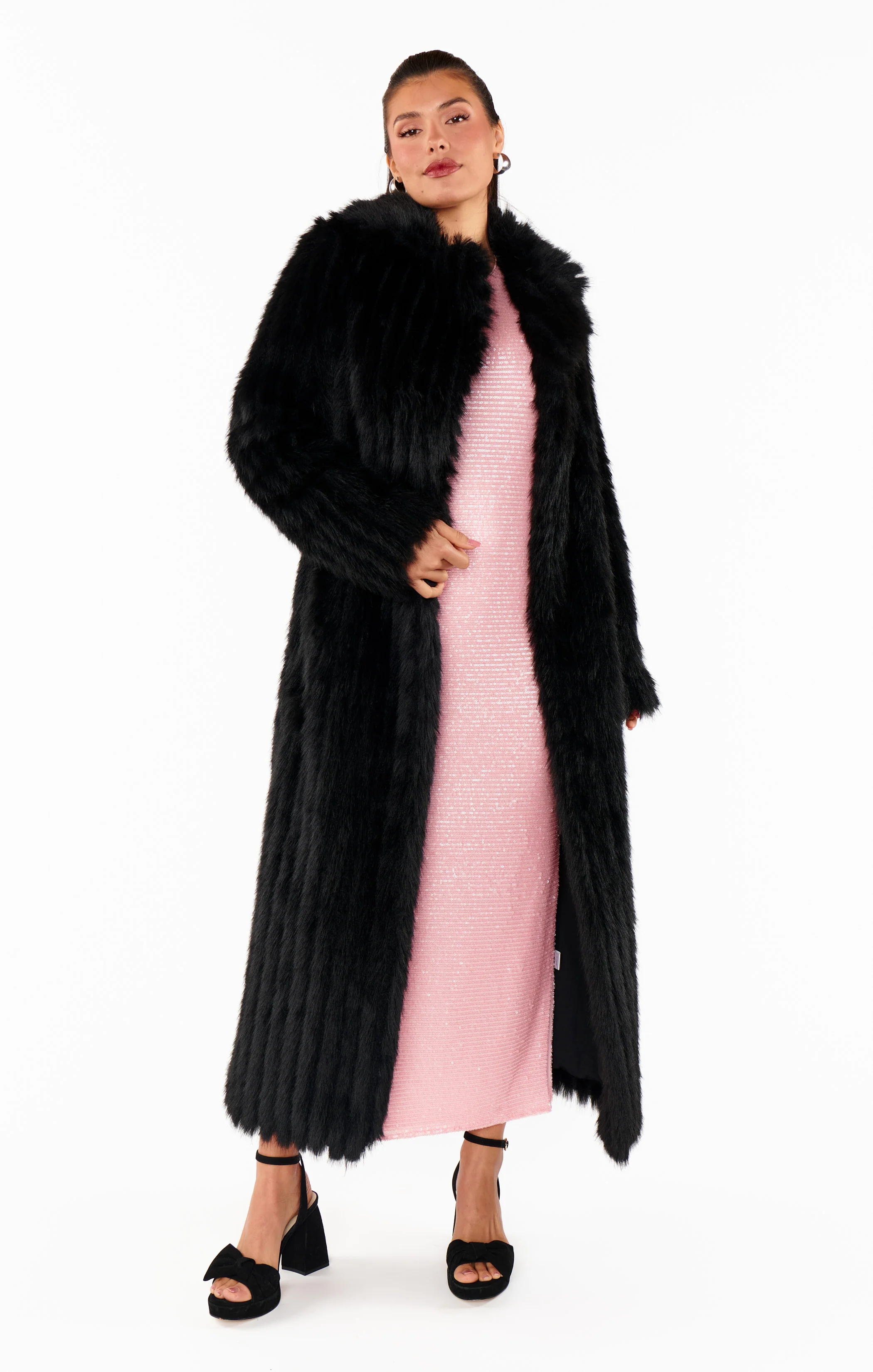 Plaza Coat ~ Black Faux Fur - Image 8