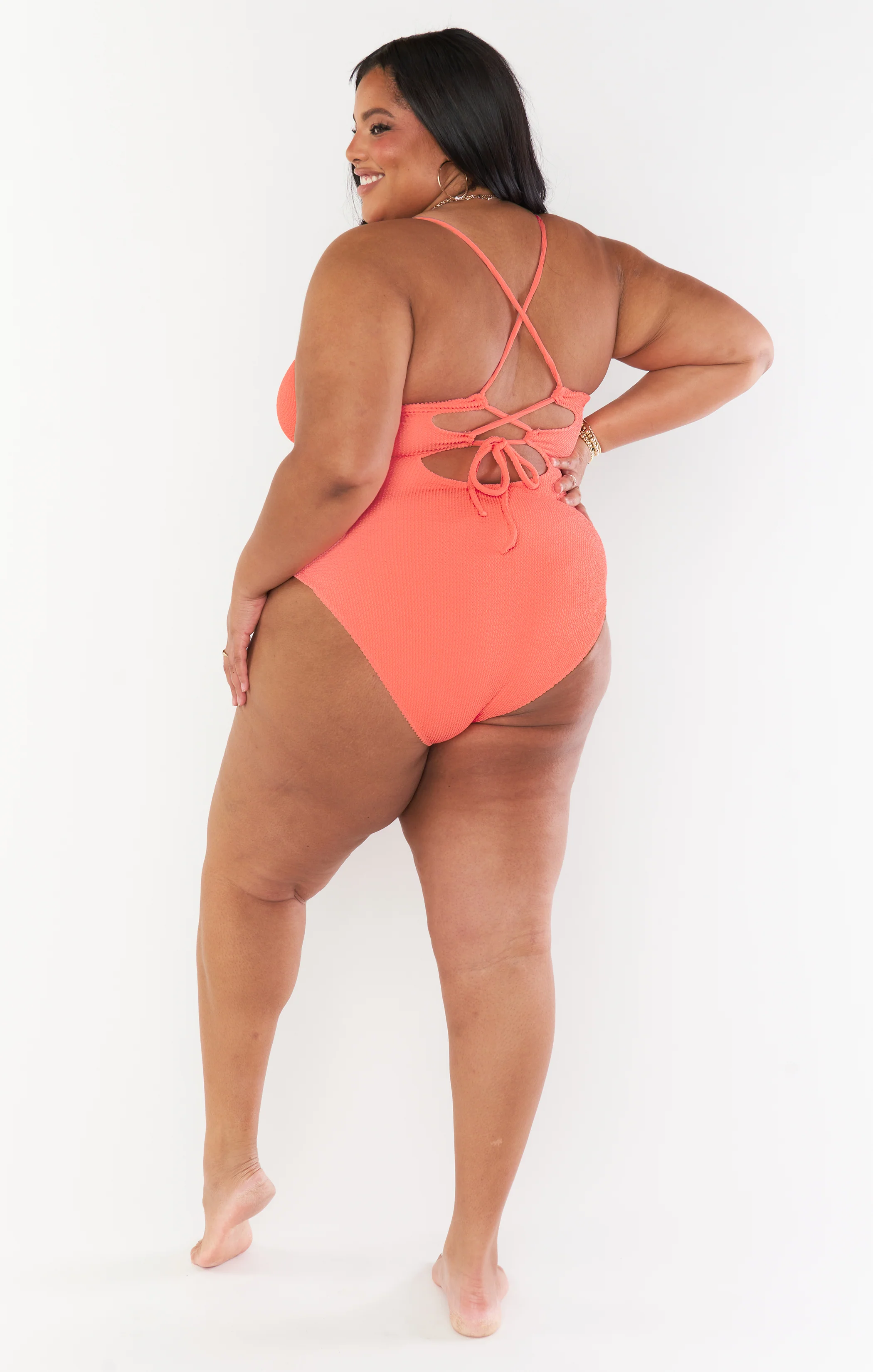 Positano One Piece ~ Neon Melon Scrunch - Image 11