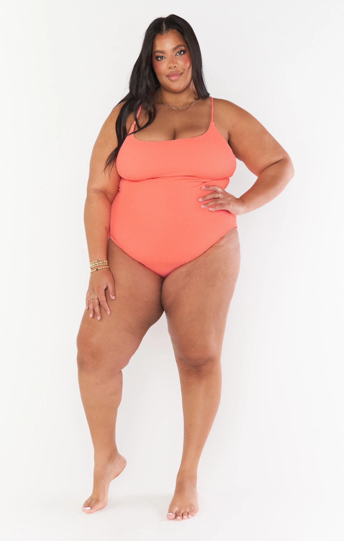 Positano One Piece ~ Neon Melon Scrunch - Image 2