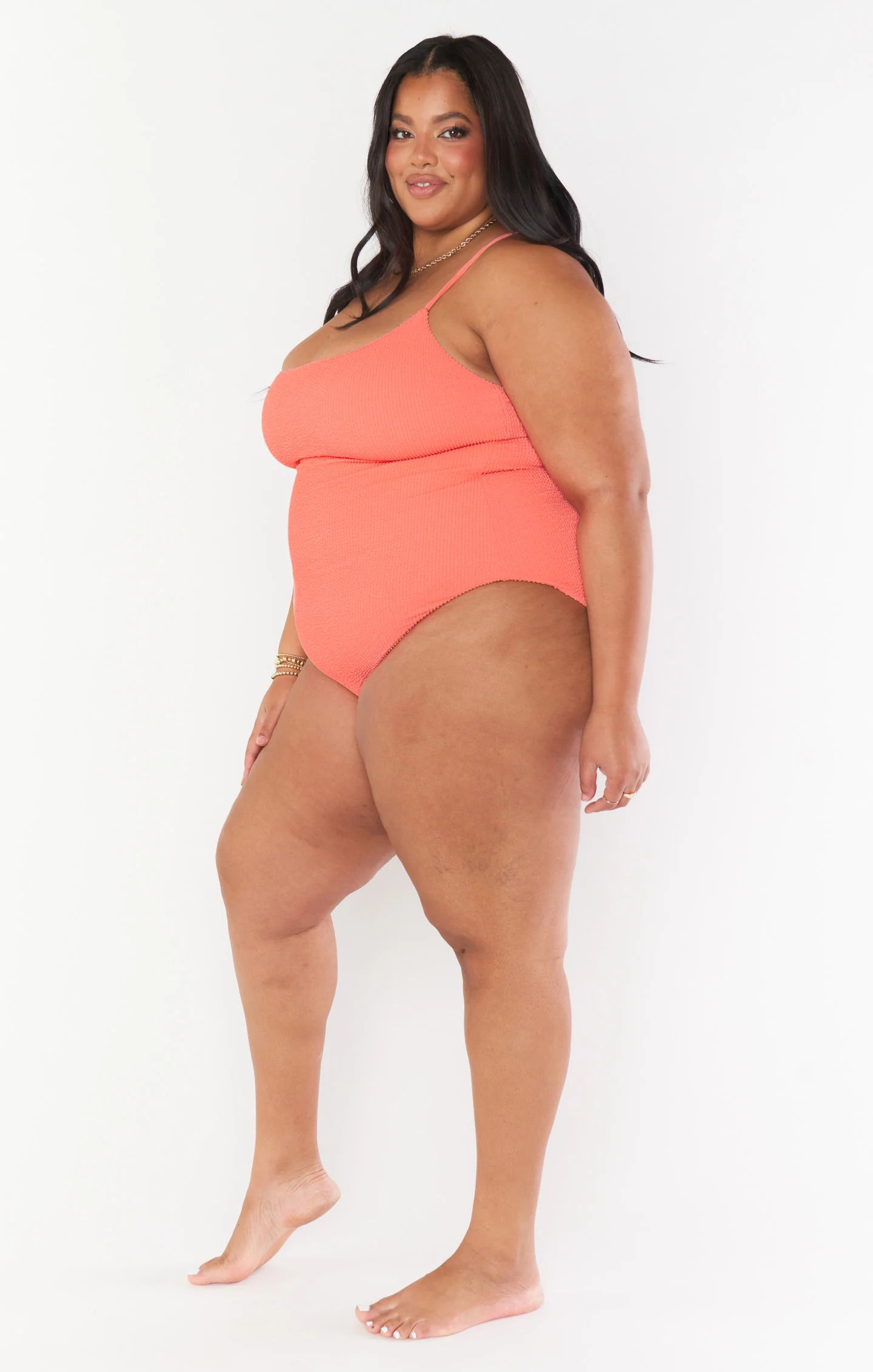 Positano One Piece ~ Neon Melon Scrunch - Image 6
