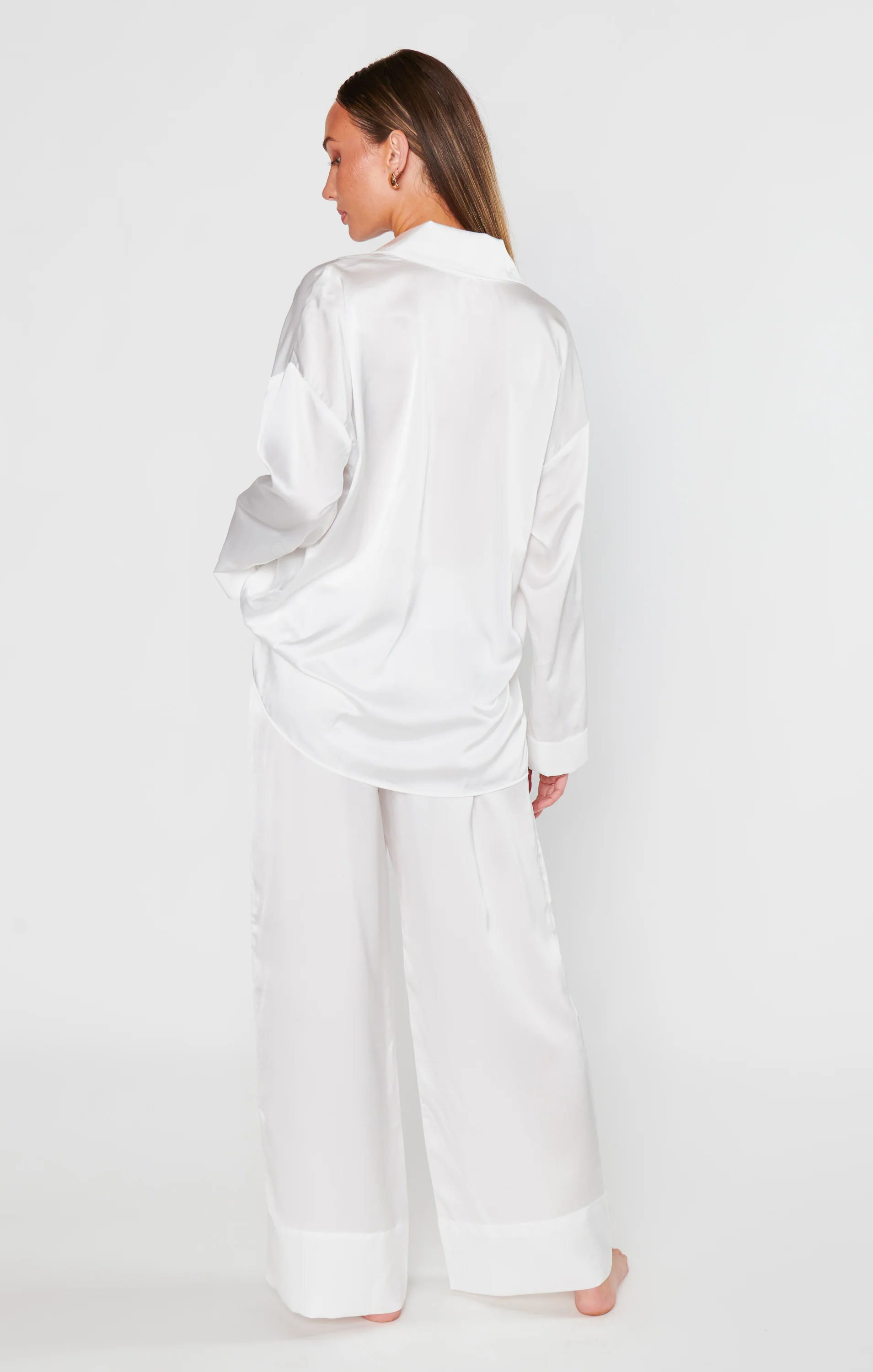 Prep Time Pants ~ Ivory Luxe Satin - Image 4