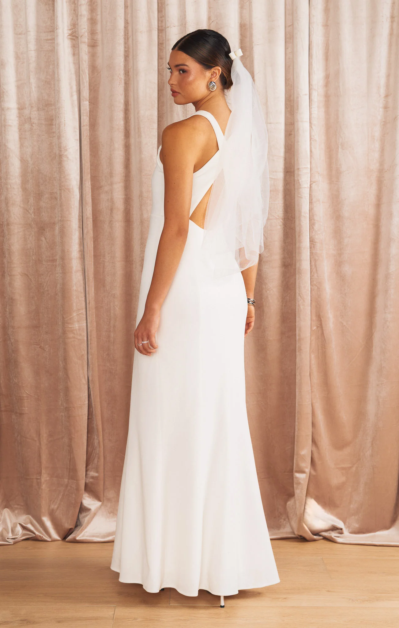 Rachel Maxi Dress ~ White Stretch - Image 4